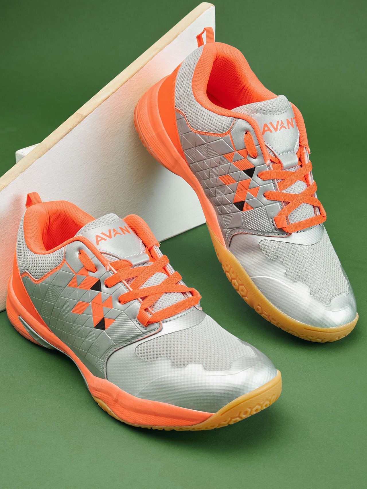 Avant Men's FluidX 2.0 Badminton Shoes-Grey/Orange