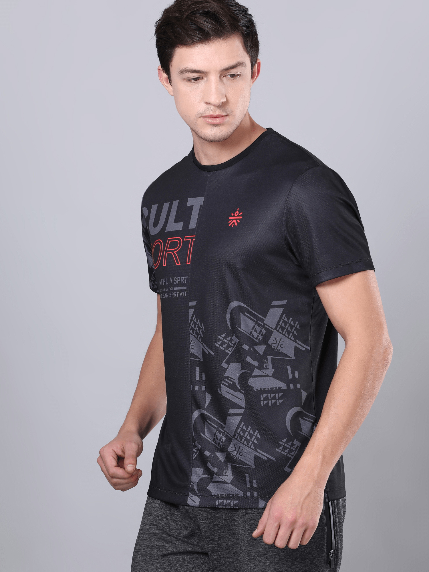 Dugout Houndstooth Black Workout Tee