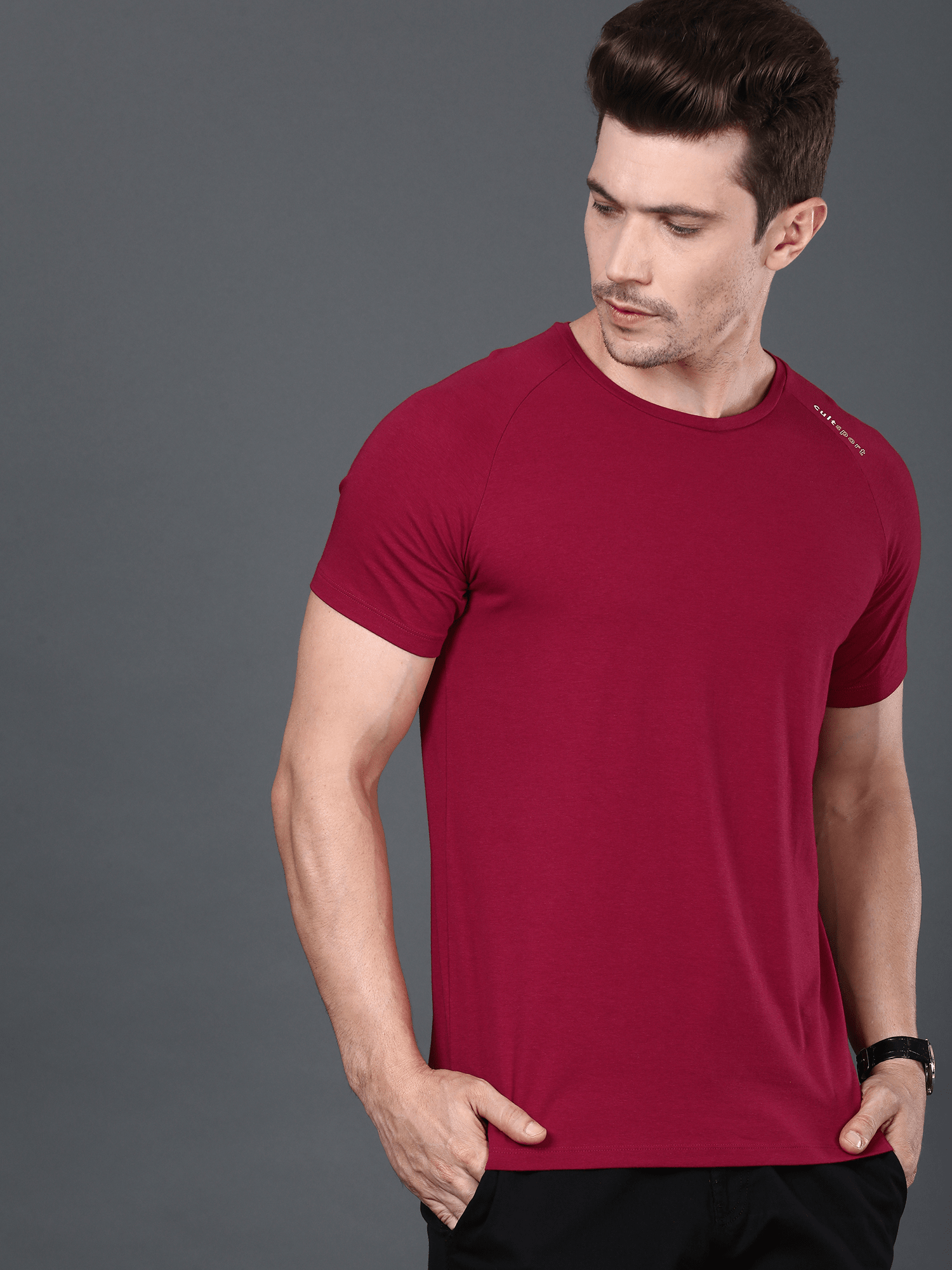 Bamboo Class Burgundy Casual Tee