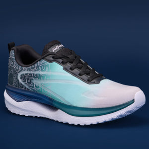 Avant Men's Spark Active Sports shoes - Black/Sky Blue