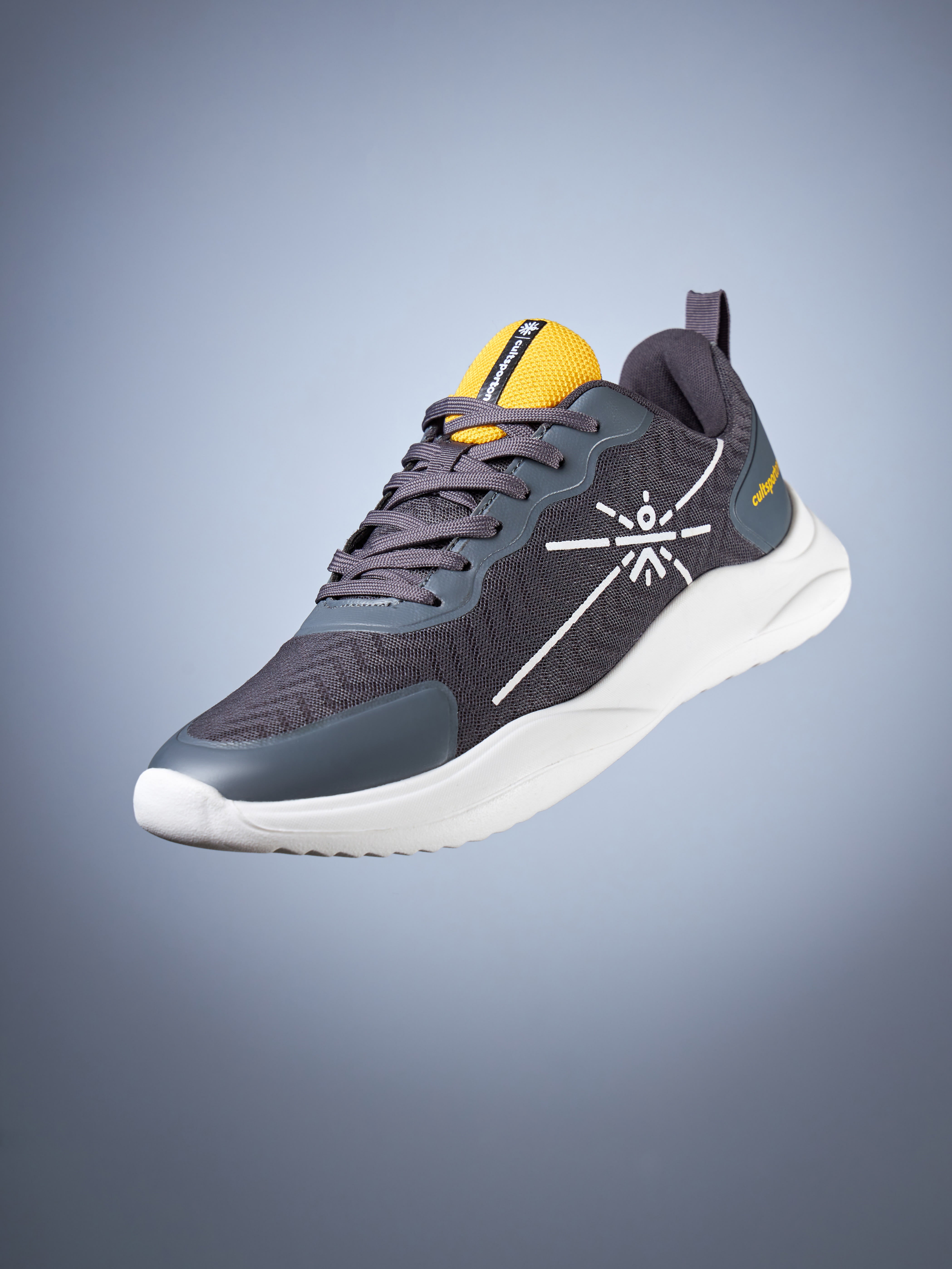 Lope Men Running Shoes - Grey/Yellow