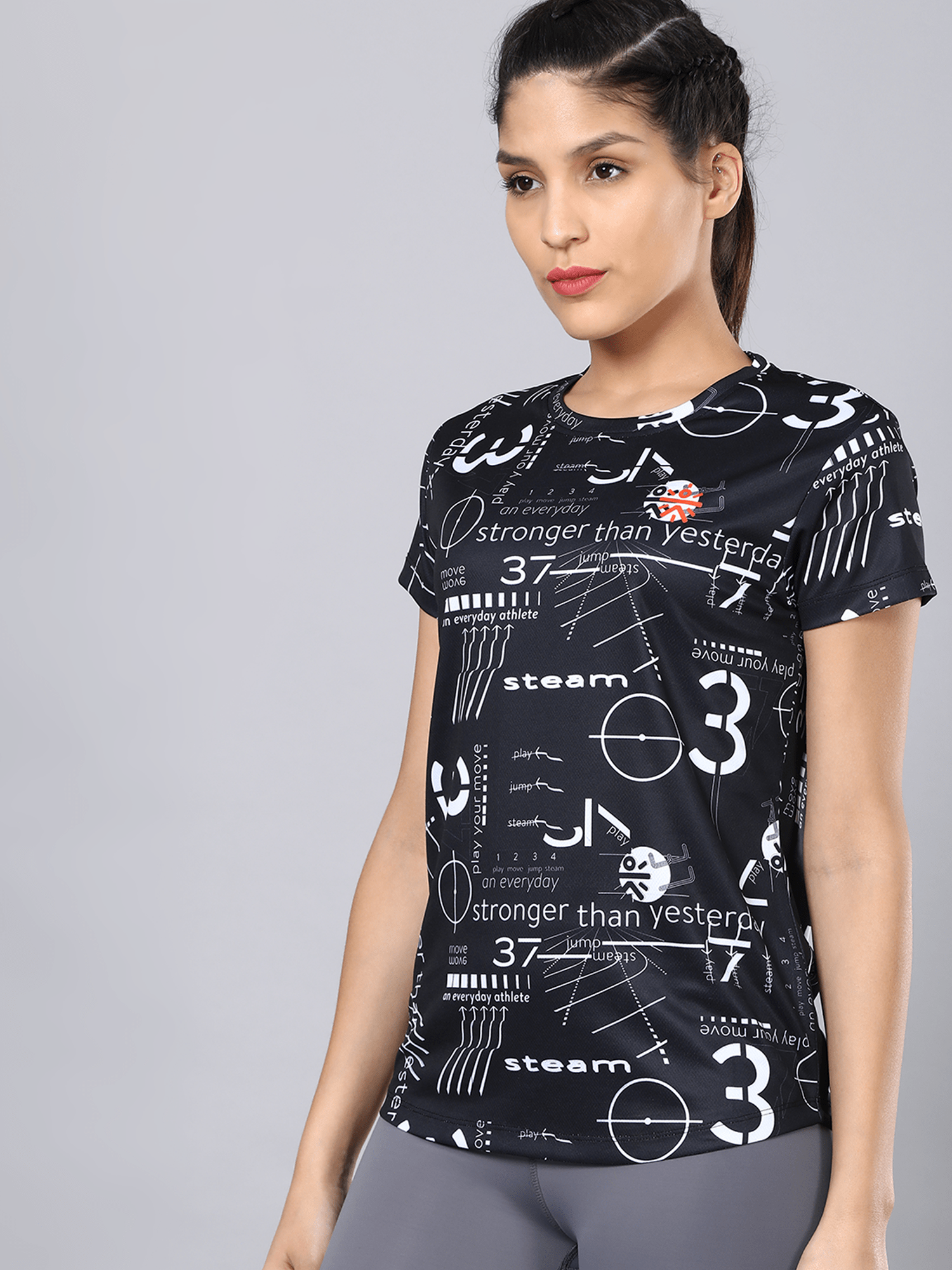 Code Motto Black Workout Tee