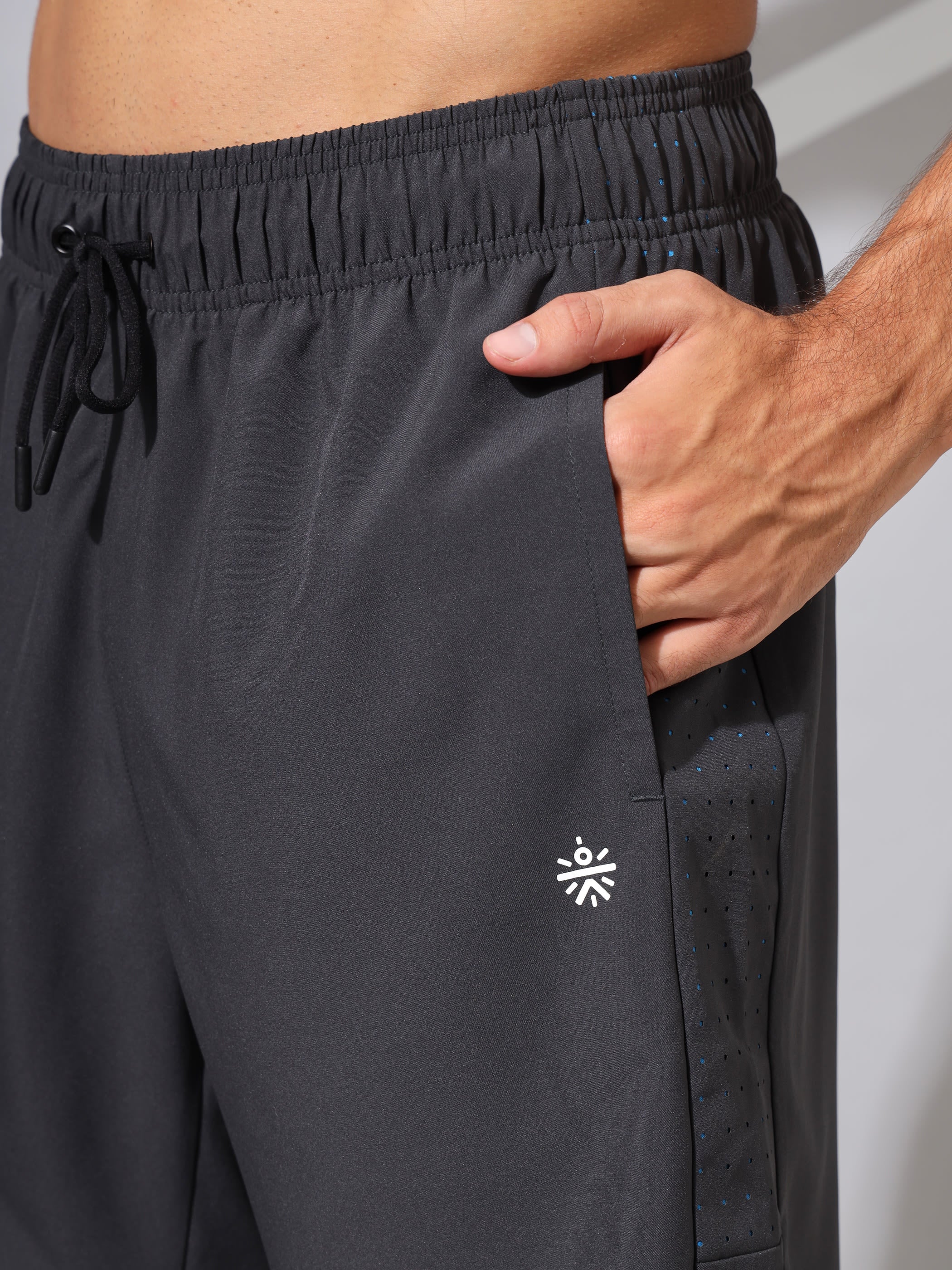 Solid Active Shorts with Perforated Panels