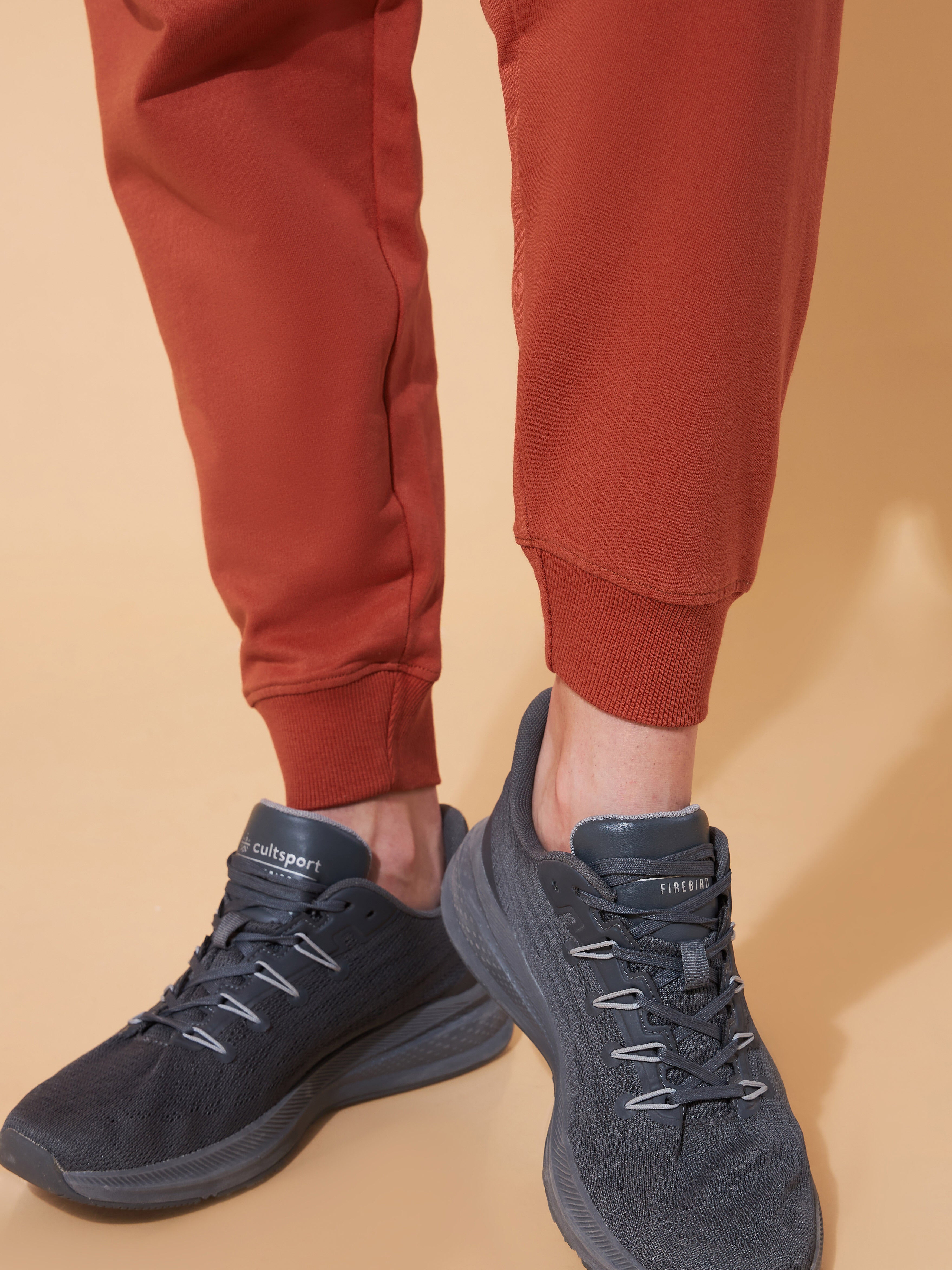 Women Rust Pop-up Thread Leisure Joggers