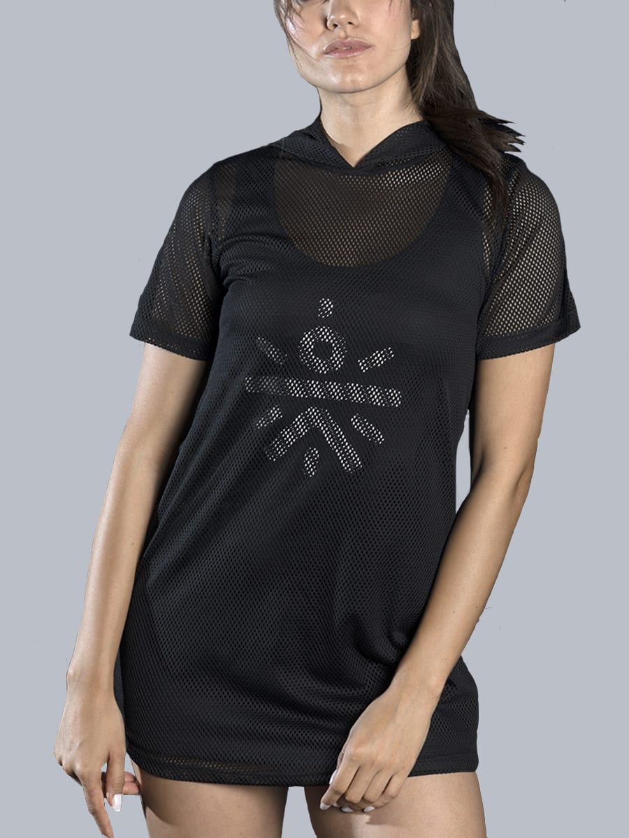 Women Go-beyond Black Mesh Dress