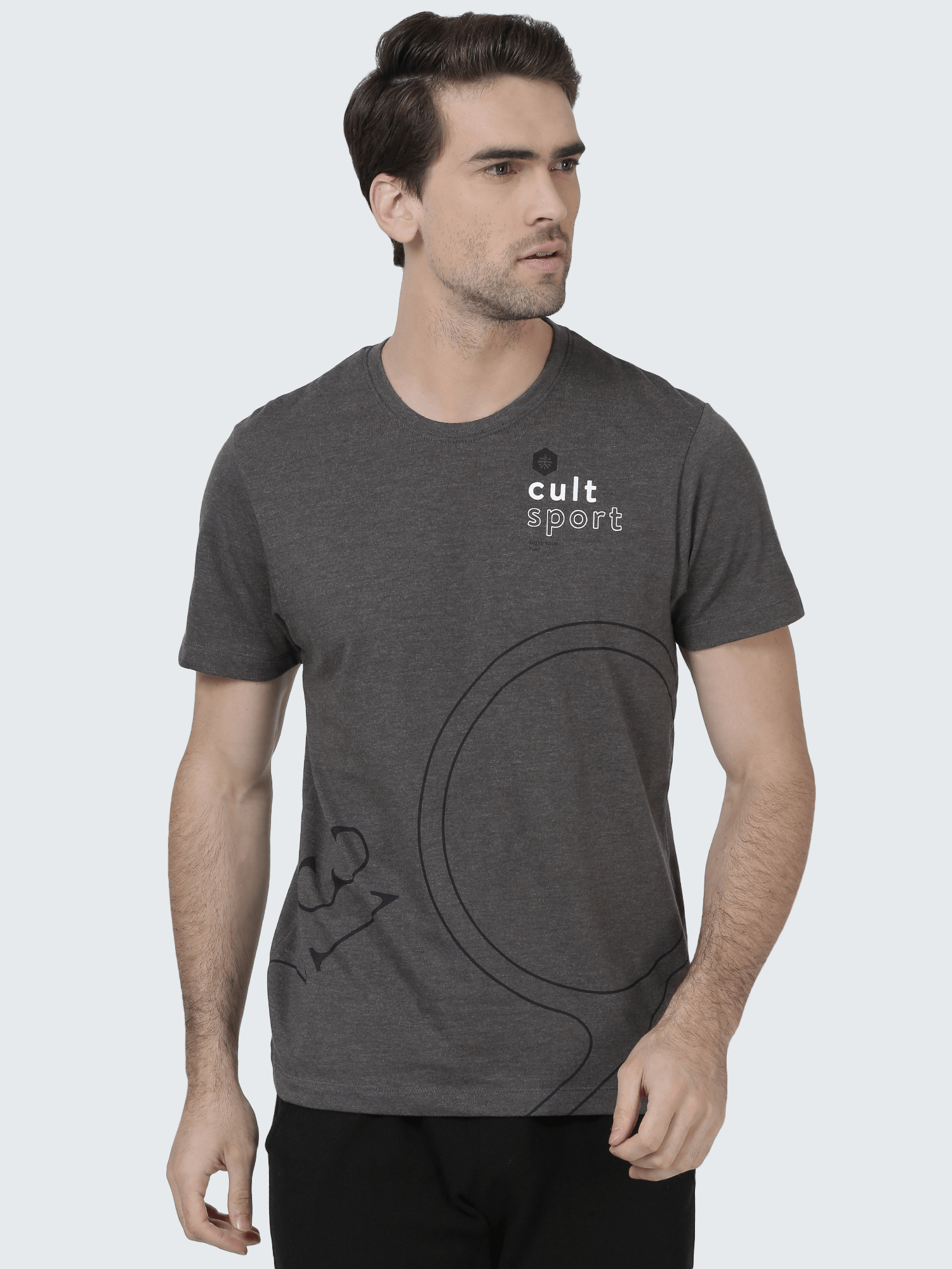 Everydays digit Anthra Cotton Tee