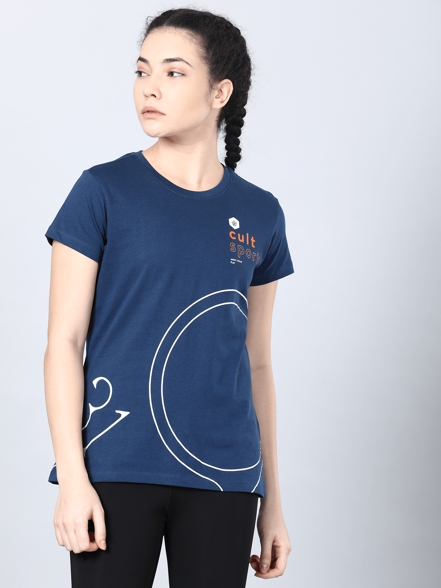 Everydays Tick Blue Cotton Tee
