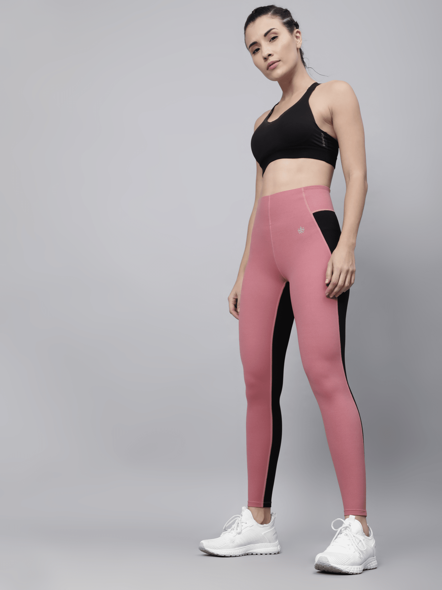 AbsoluteFit Enhance Black+Rose Workout Leggings