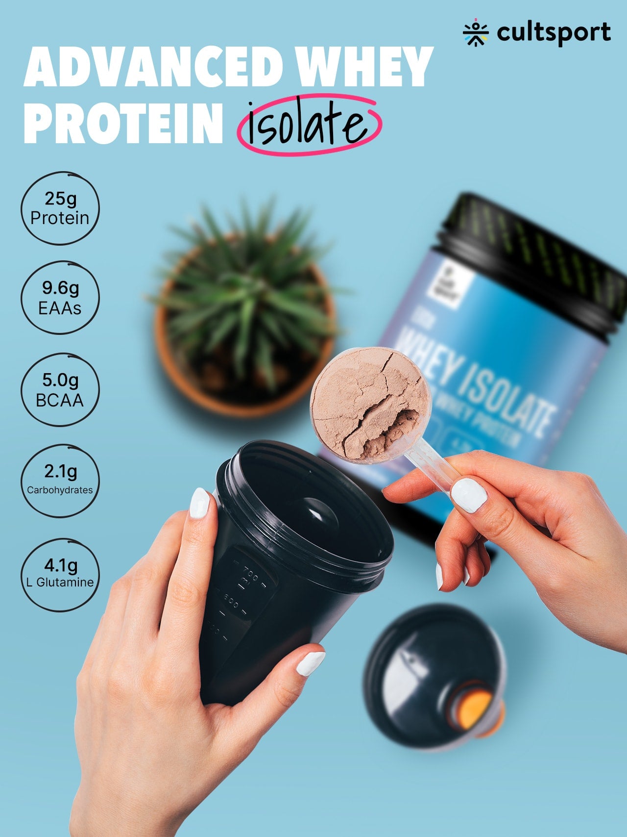 Elite Whey Isolate Advanced Whey Protein - 454 g | Protein Powder for Men & Women for Muscle Building & Recovery | 25g Protein Per Serving | 5g BCAA | 4.2g L - glutamine | Sugar free | Dutch Dark Chocolate