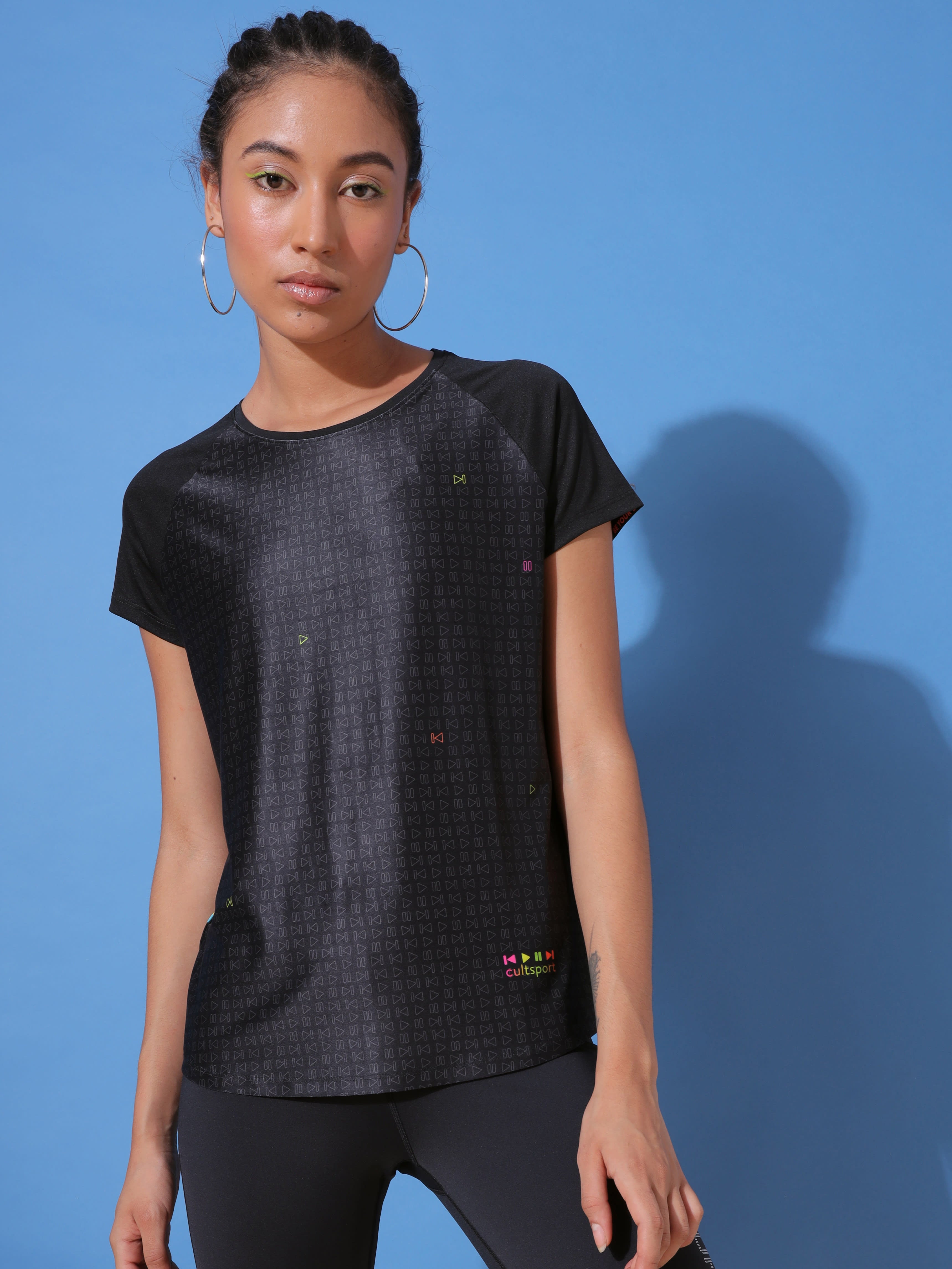 Play Pause Graphic Print T-shirt