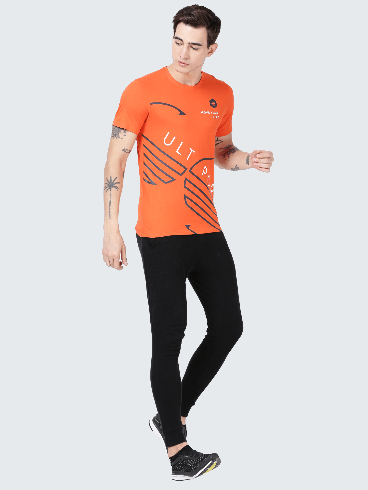 Everydays Maze Orange Cotton Tee