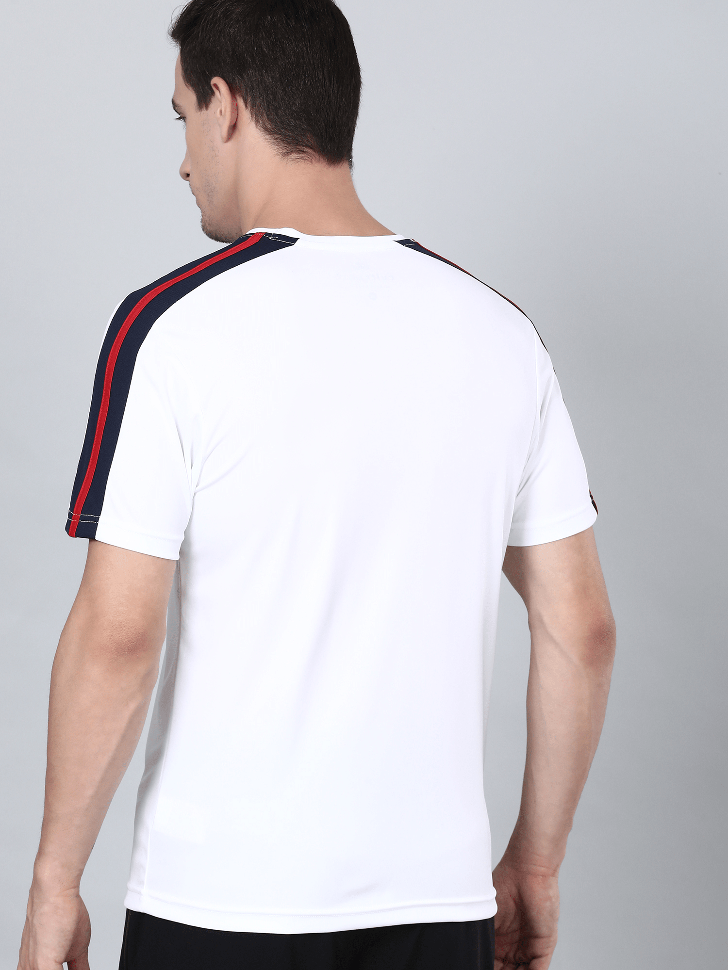 Signature Stripe White Gym Tee