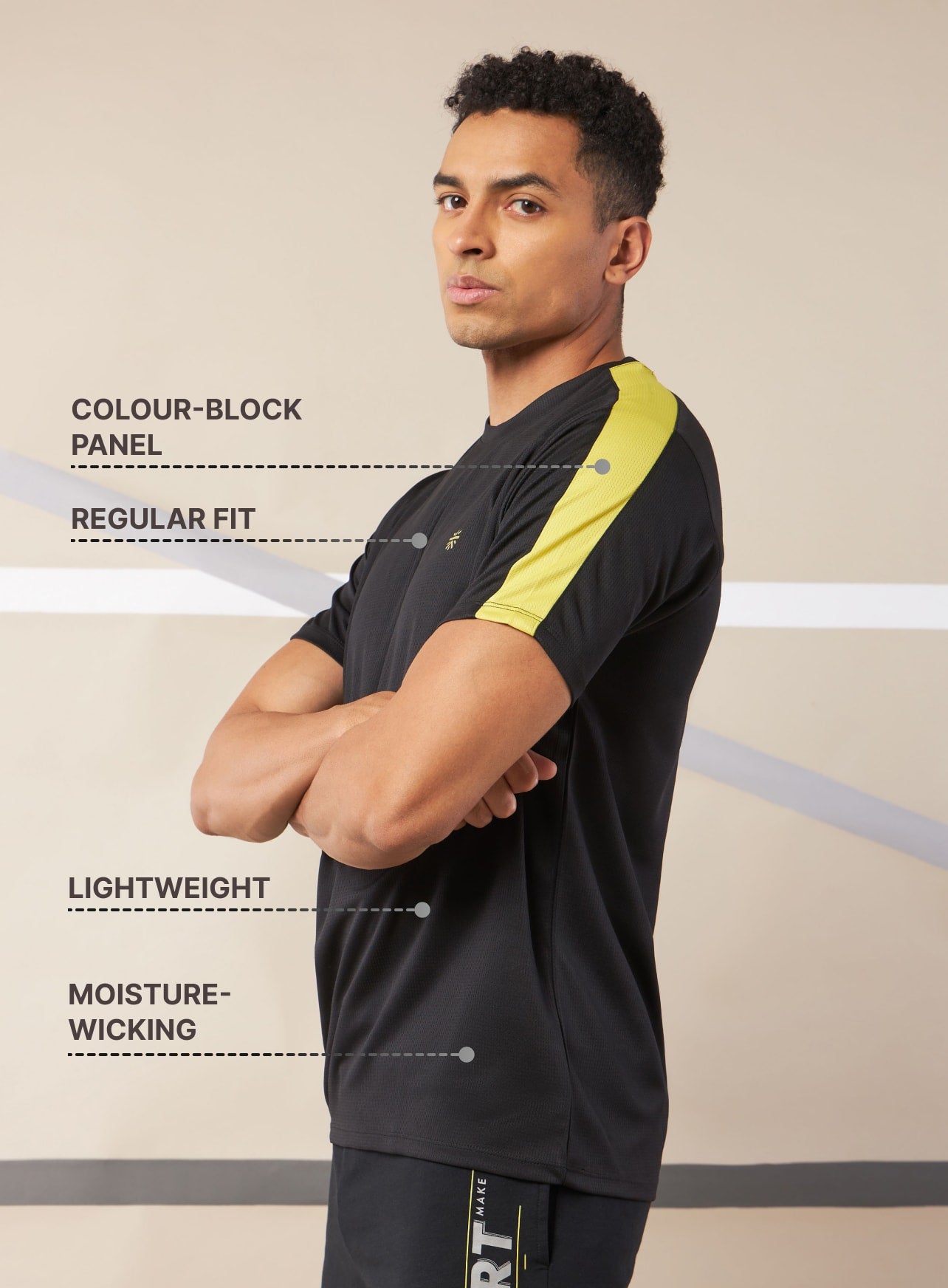 Shoulder Pop Active T-shirt