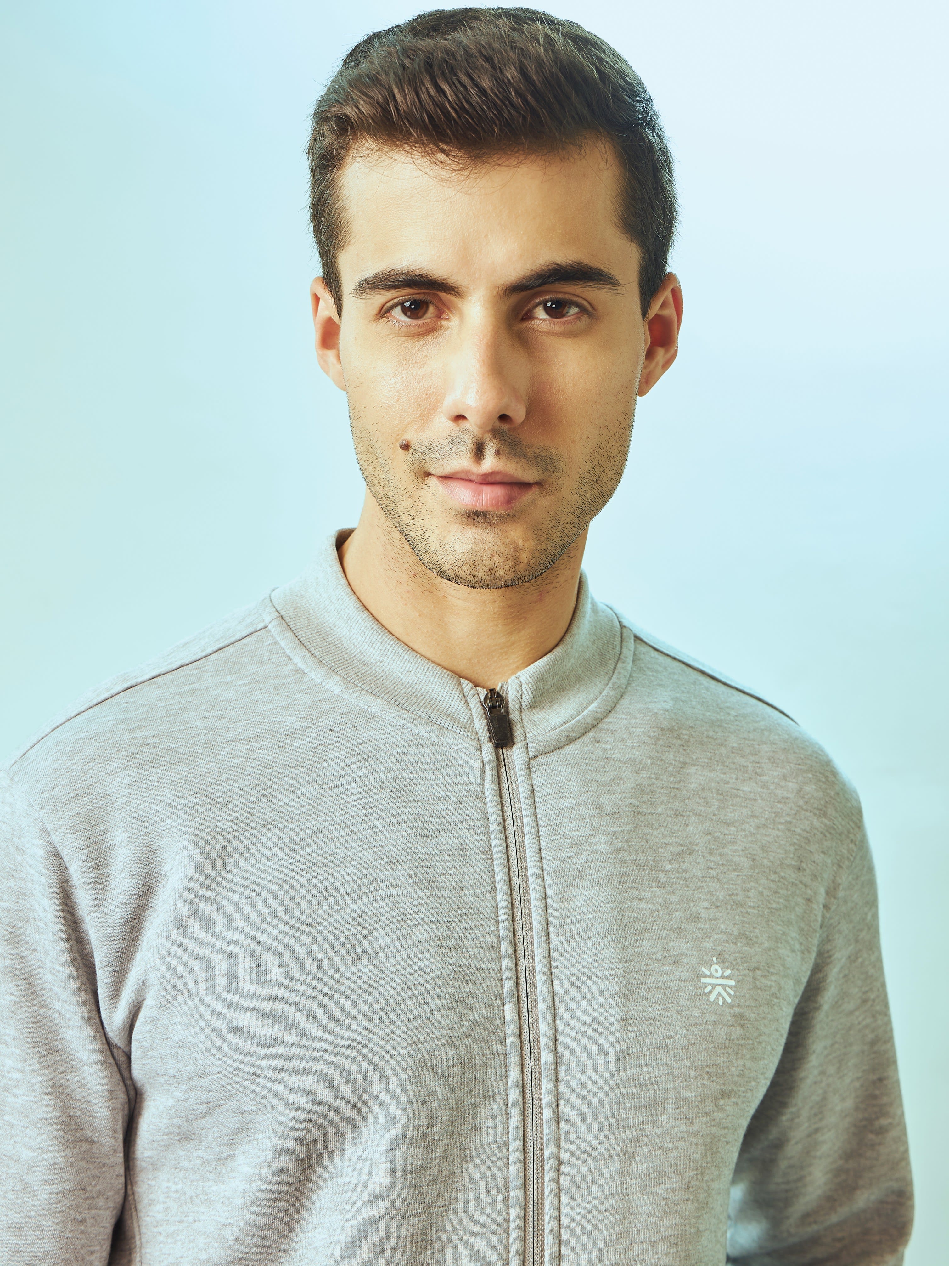 Panelled Zip-Front Sweatshirt