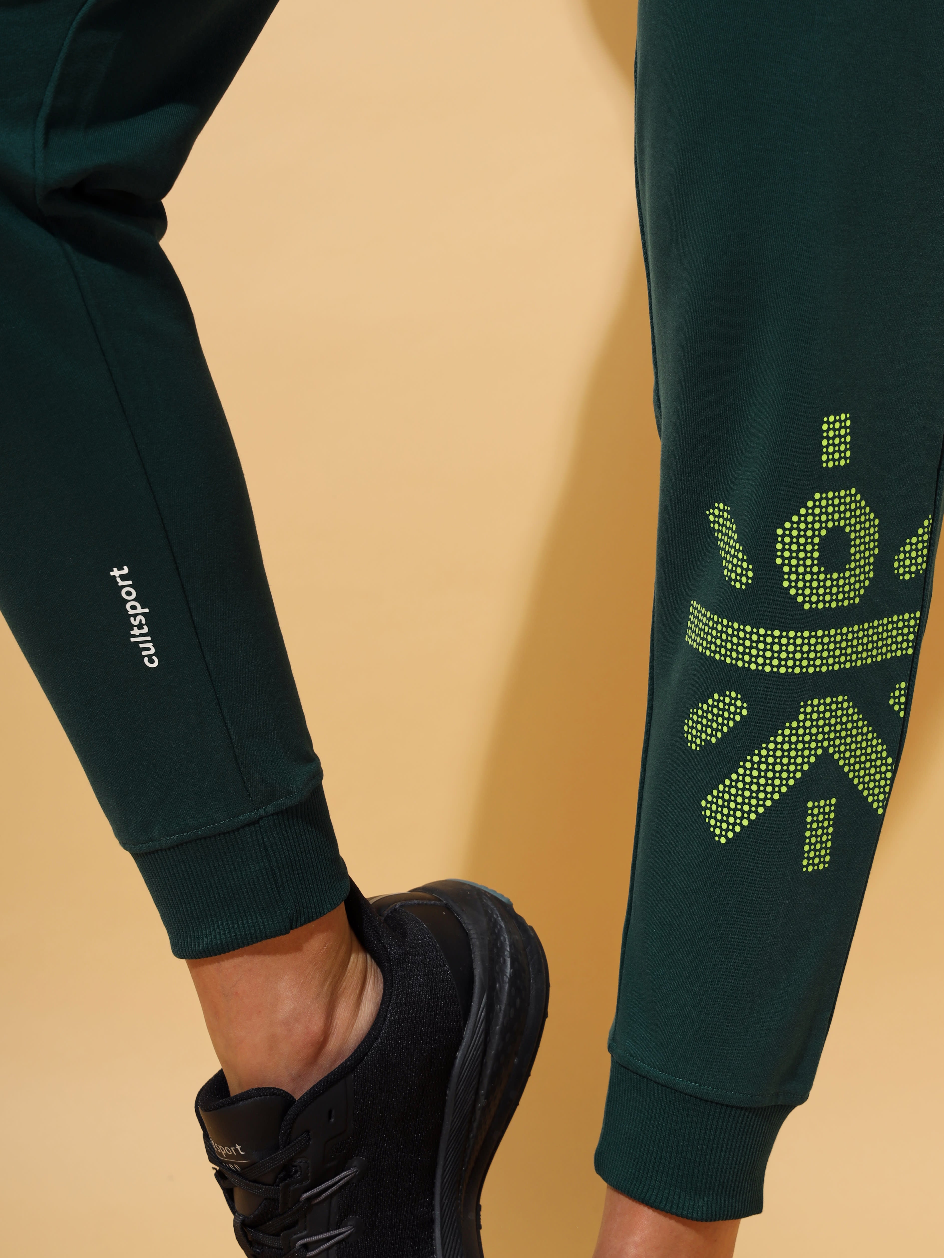 Solid Comfort Jogger with Placement Logo Print