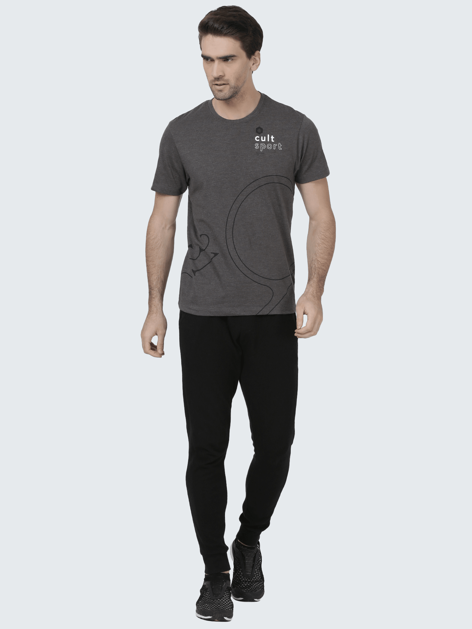 Everydays digit Anthra Cotton Tee