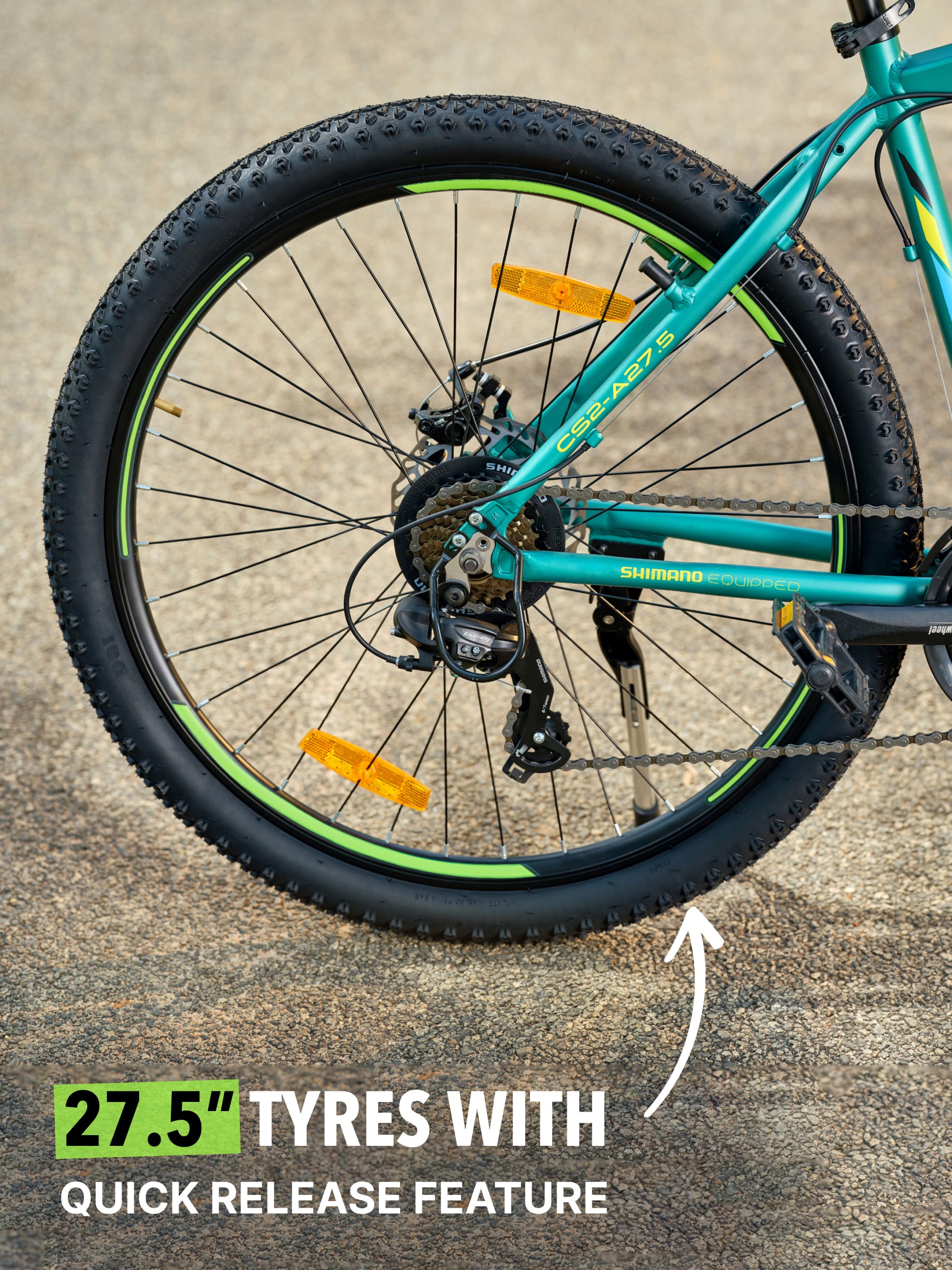 Deo Alloy 21 Speed Shimano Gear 29 inch Mountain Cycle, Dual Disc Brake, Front Suspension, Double Wall Rim, Green, Free Trainer Sessions, Cycling Event