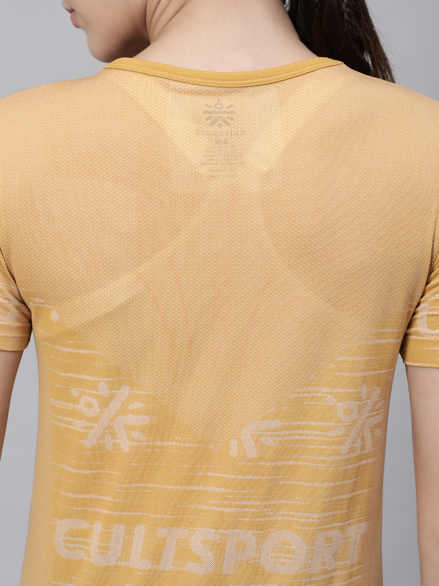 Signature Streak Yellow Workout Tee