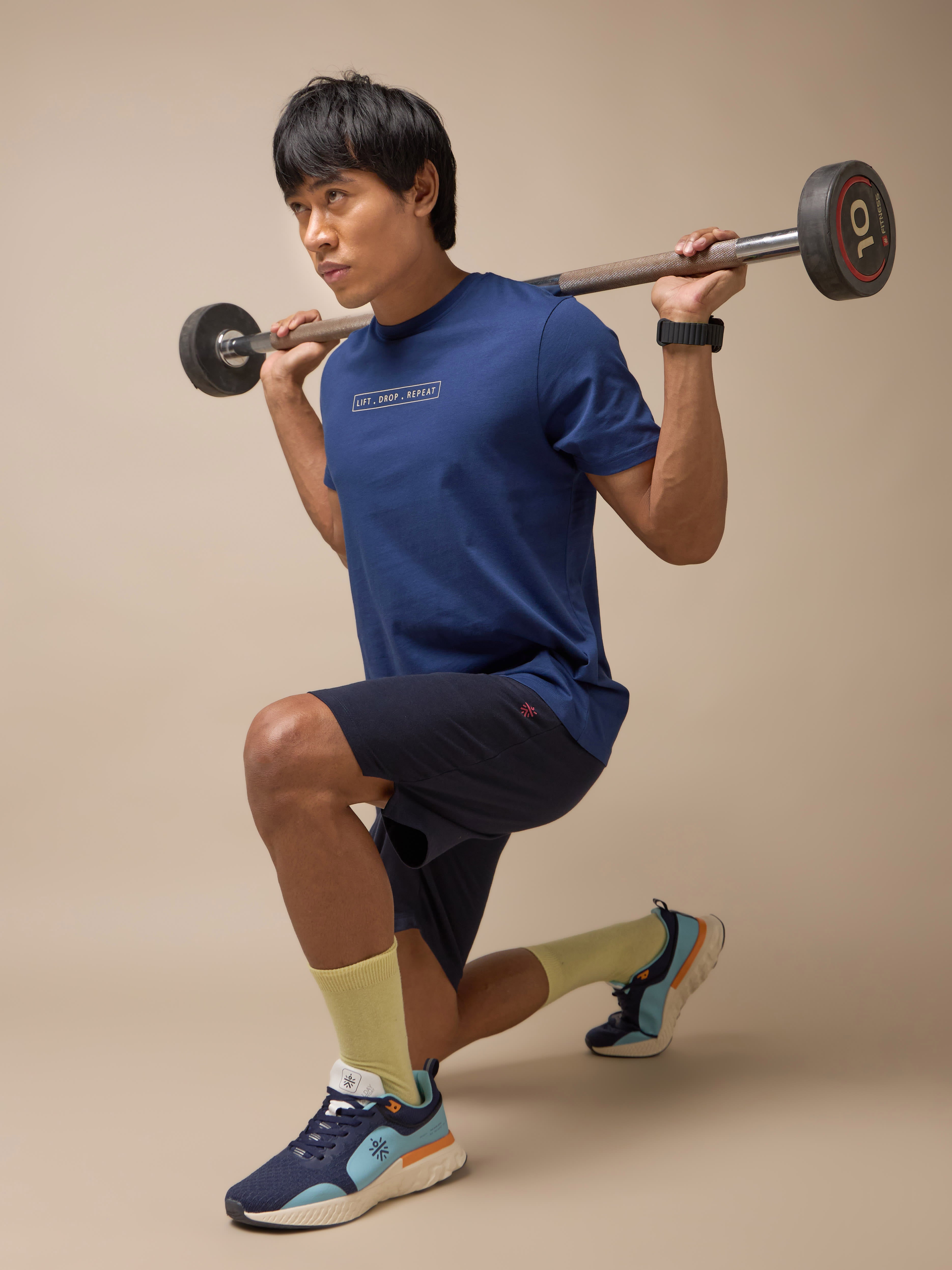 Lift.Drop.Repeat. Print Training T-shirt