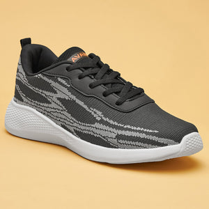 Avant Men's Dual Tone Knitted Walking Shoes-Grey