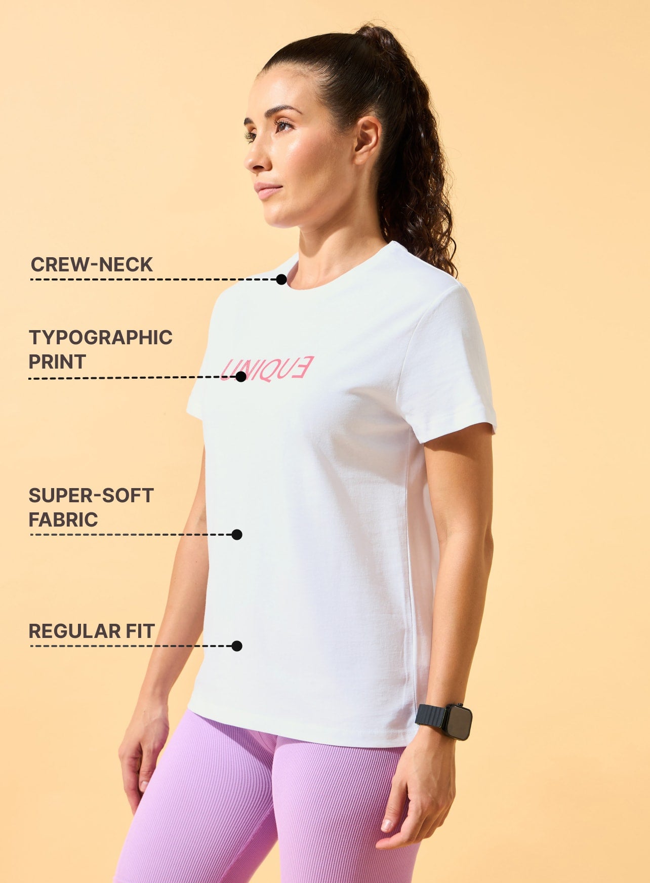 I Am Unique Print T-shirt