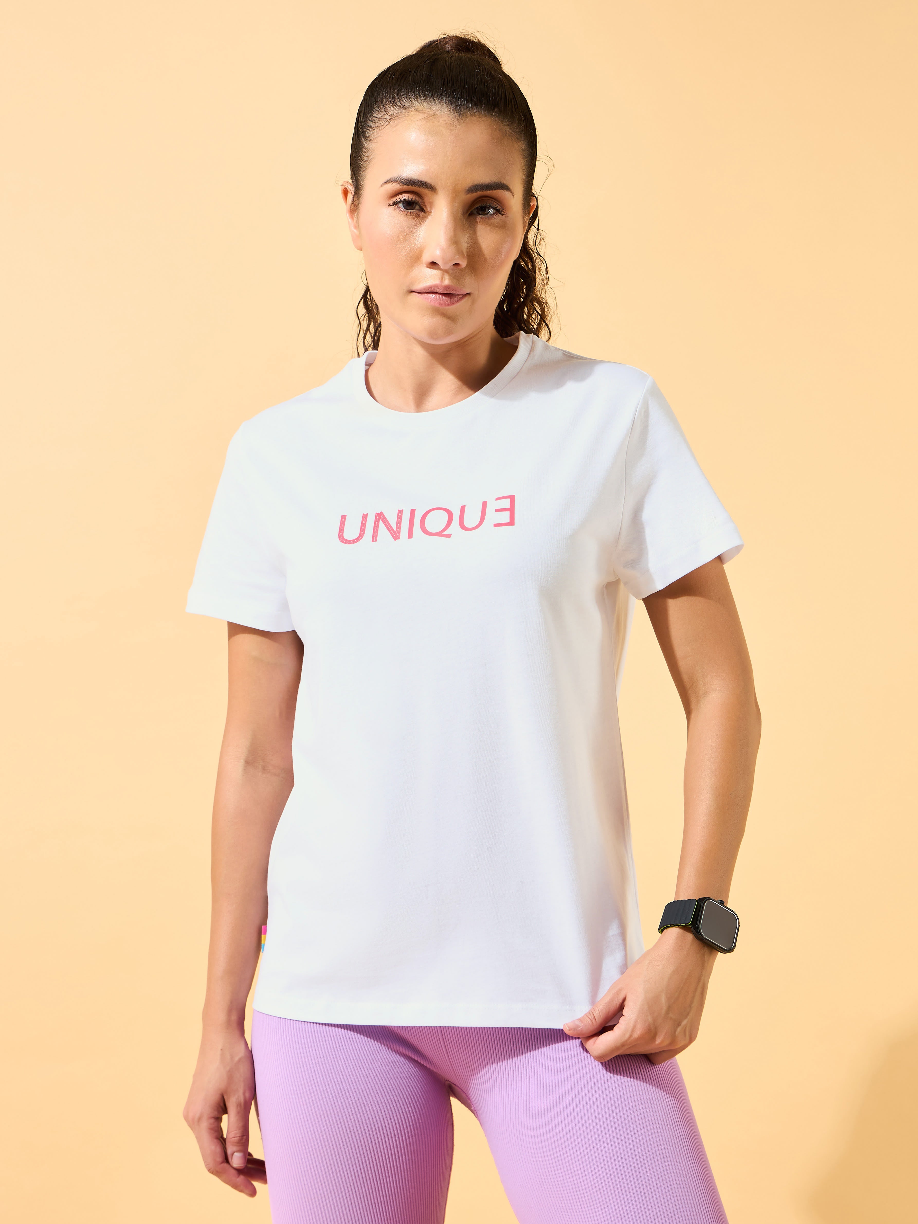 I Am Unique Print T-shirt