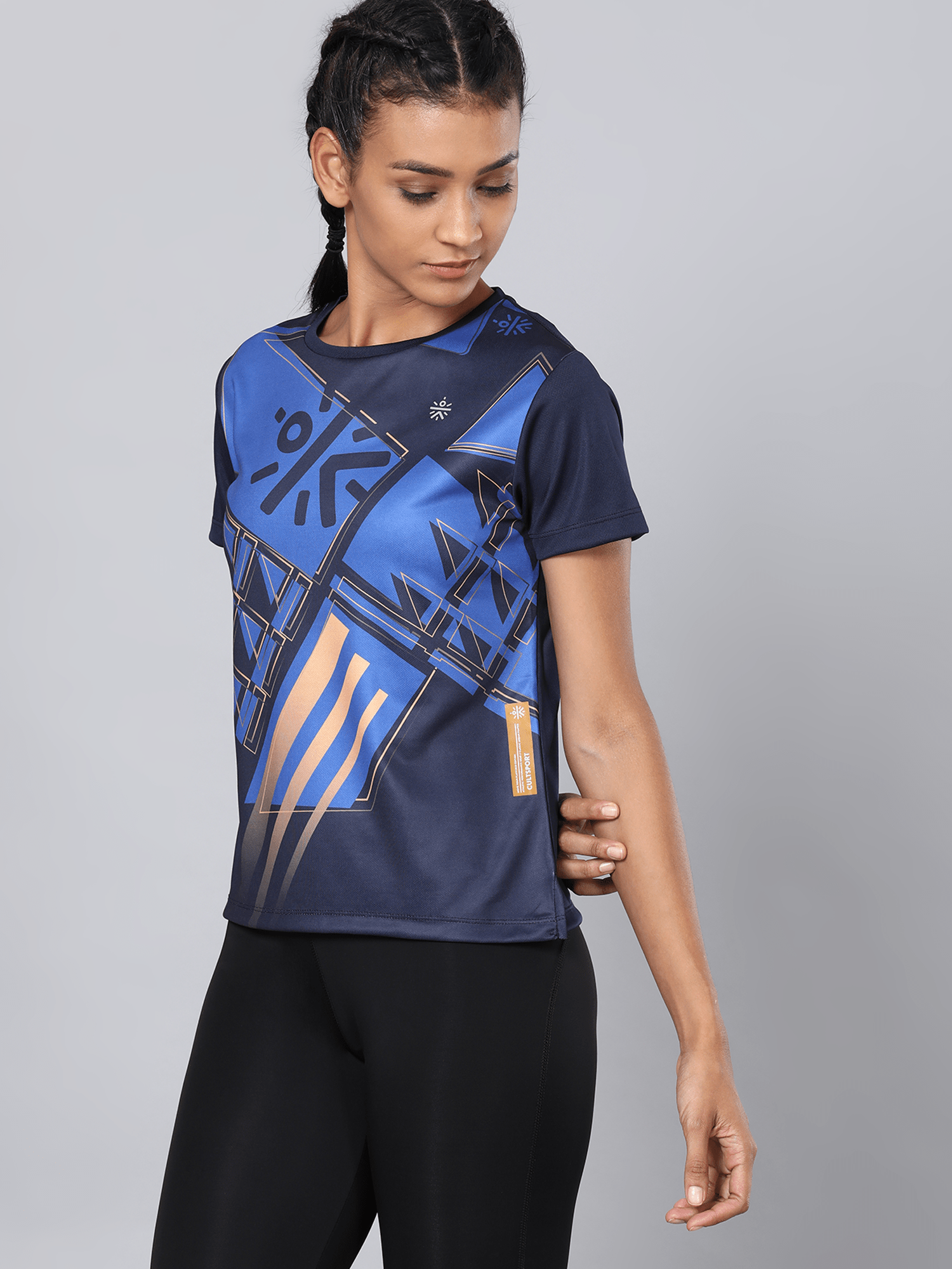 Code Graph Navy Workout Tee