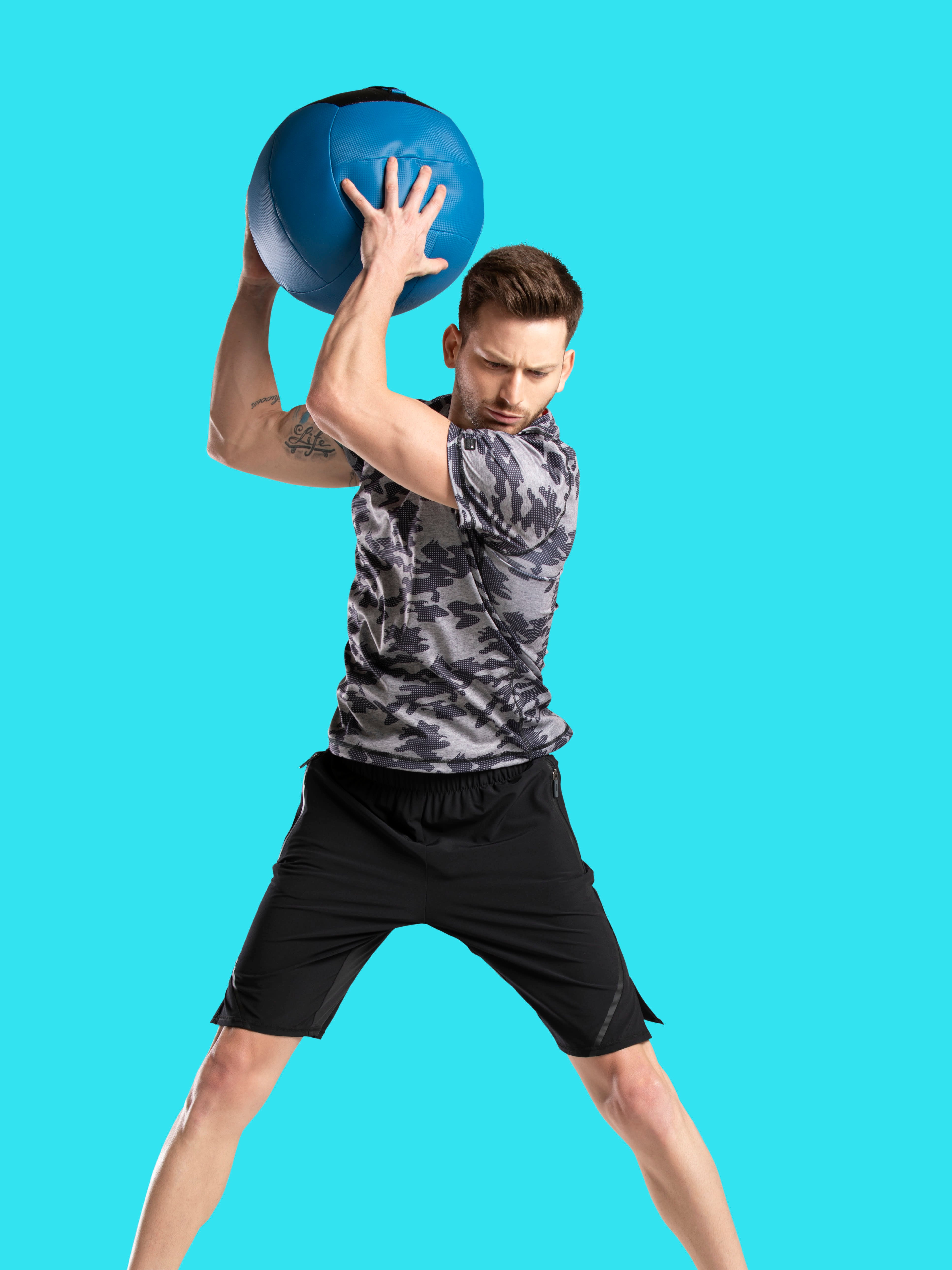 Urban Camo Slim Black Training Tee