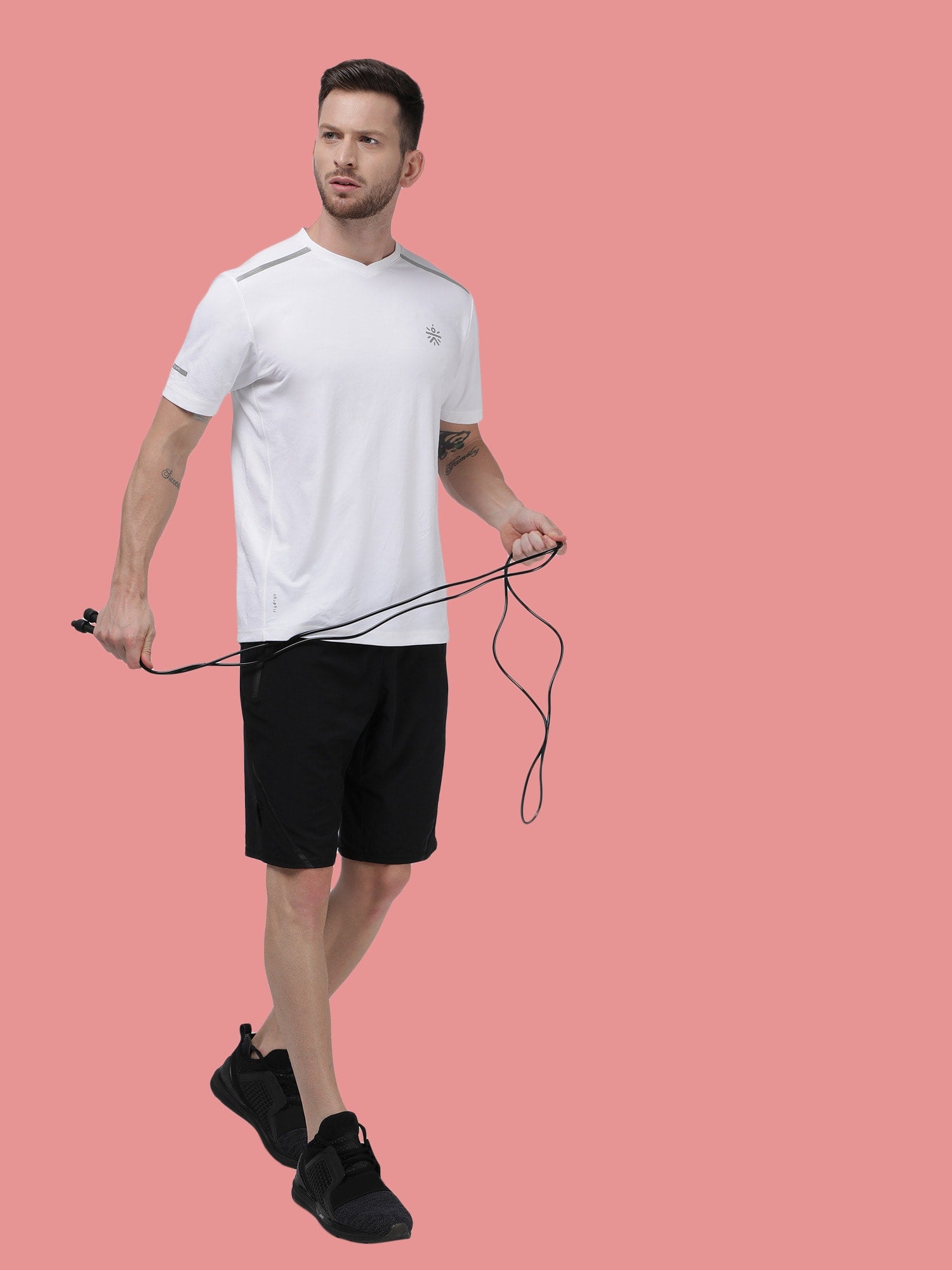 Vital Vent White Running Relaxed Tee