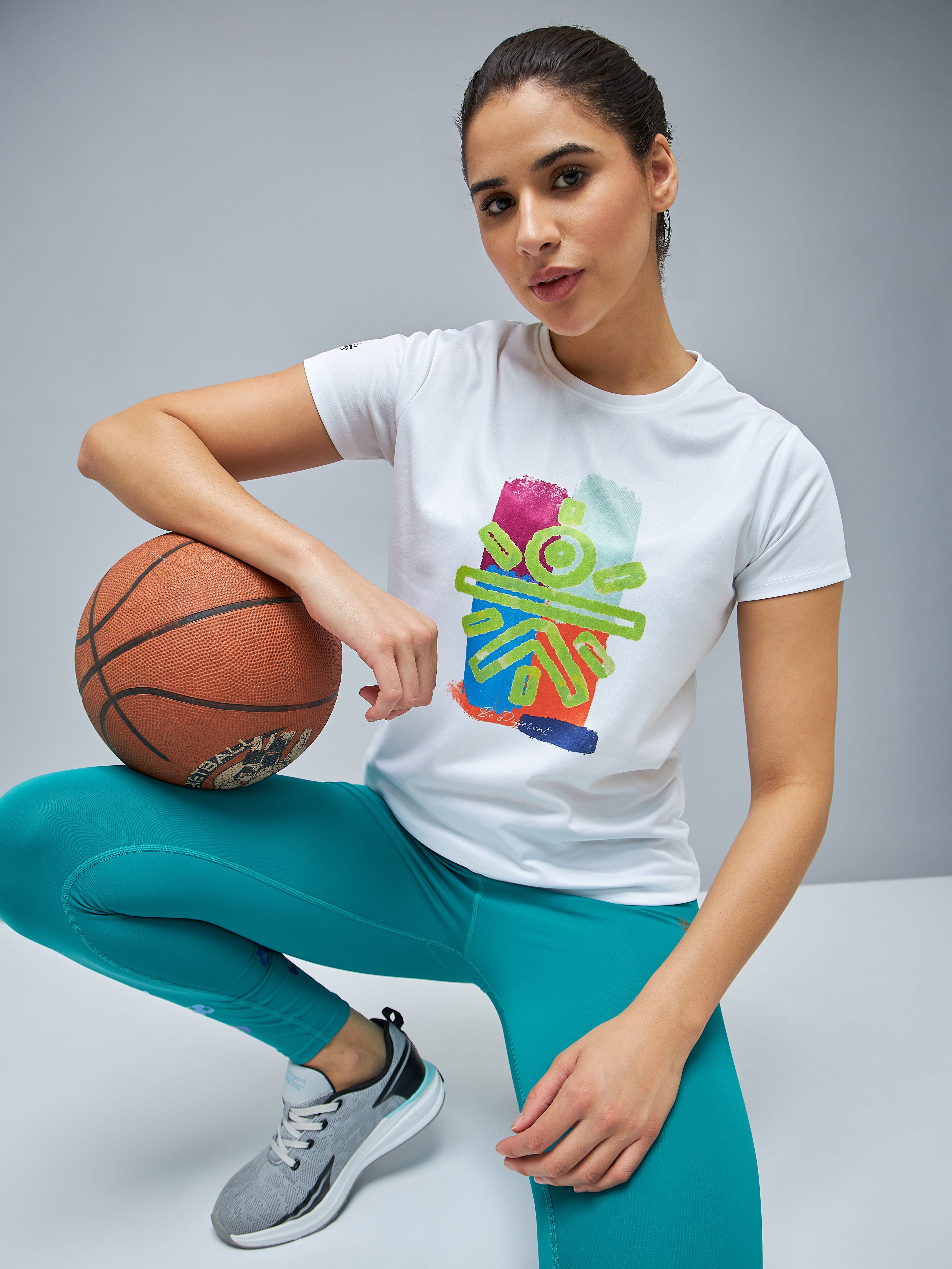 Graphic Print Workout T-shirt