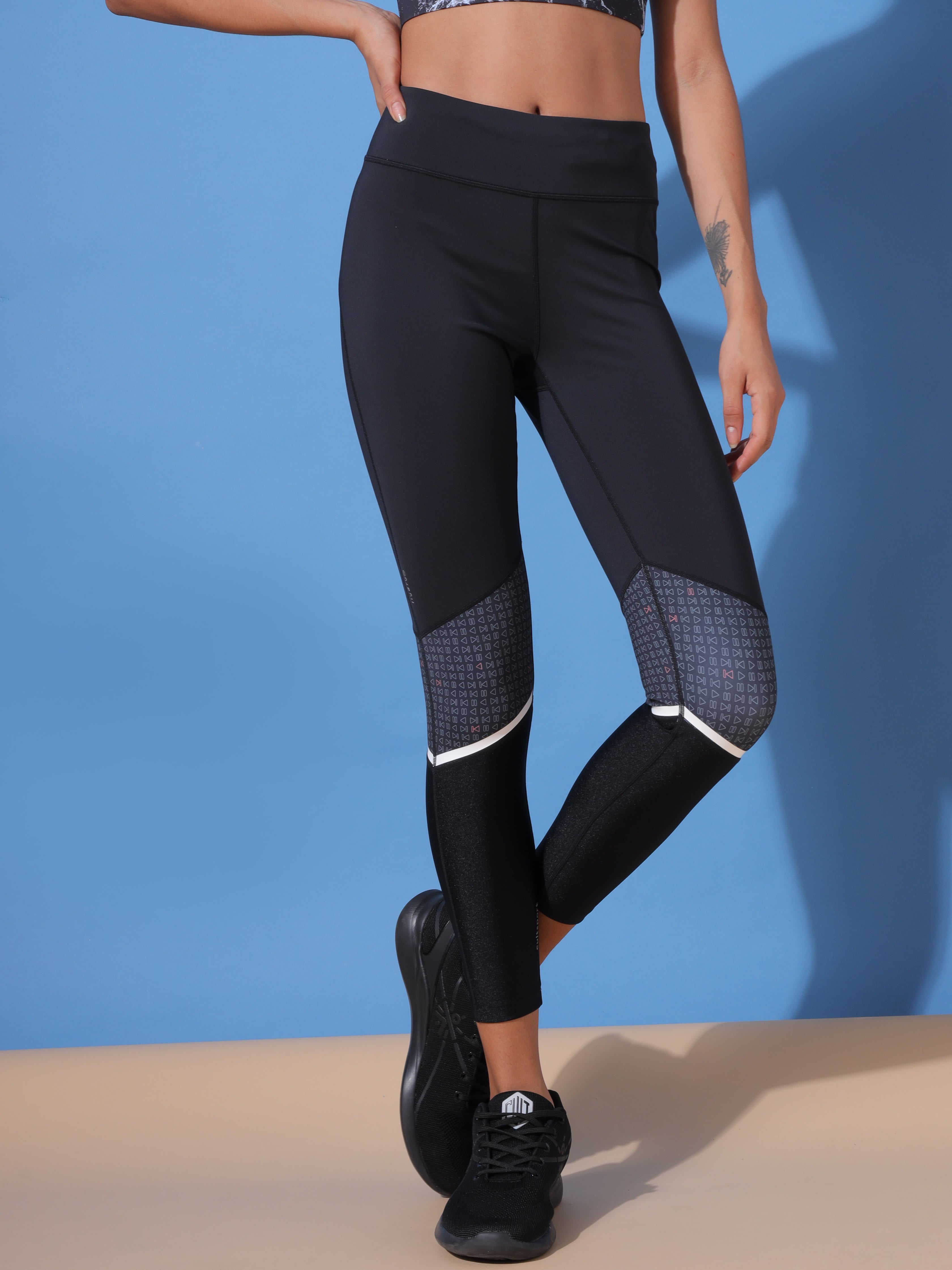 Play Pause Print High Waist Tights