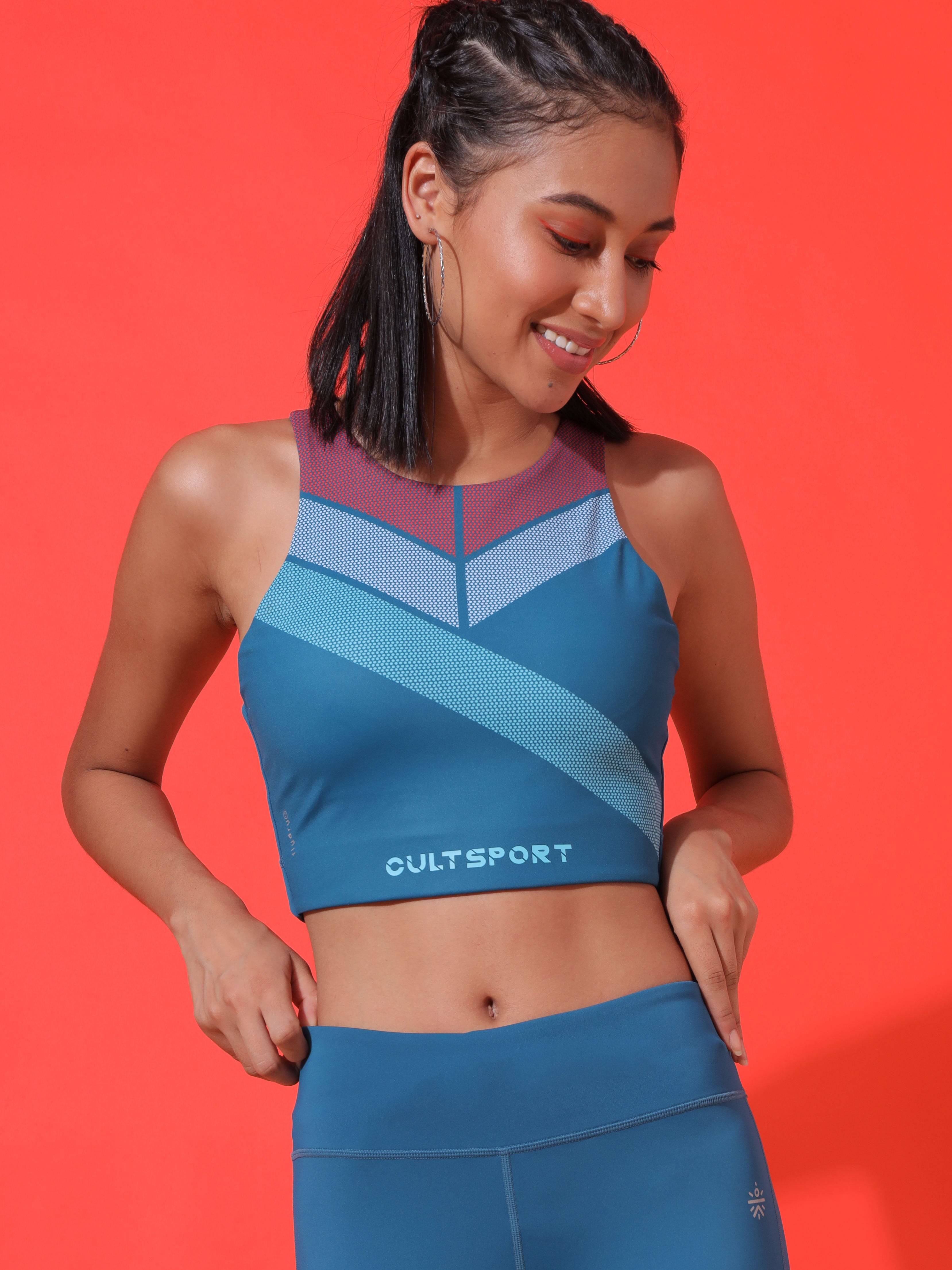 Halftone Print Sports Bra