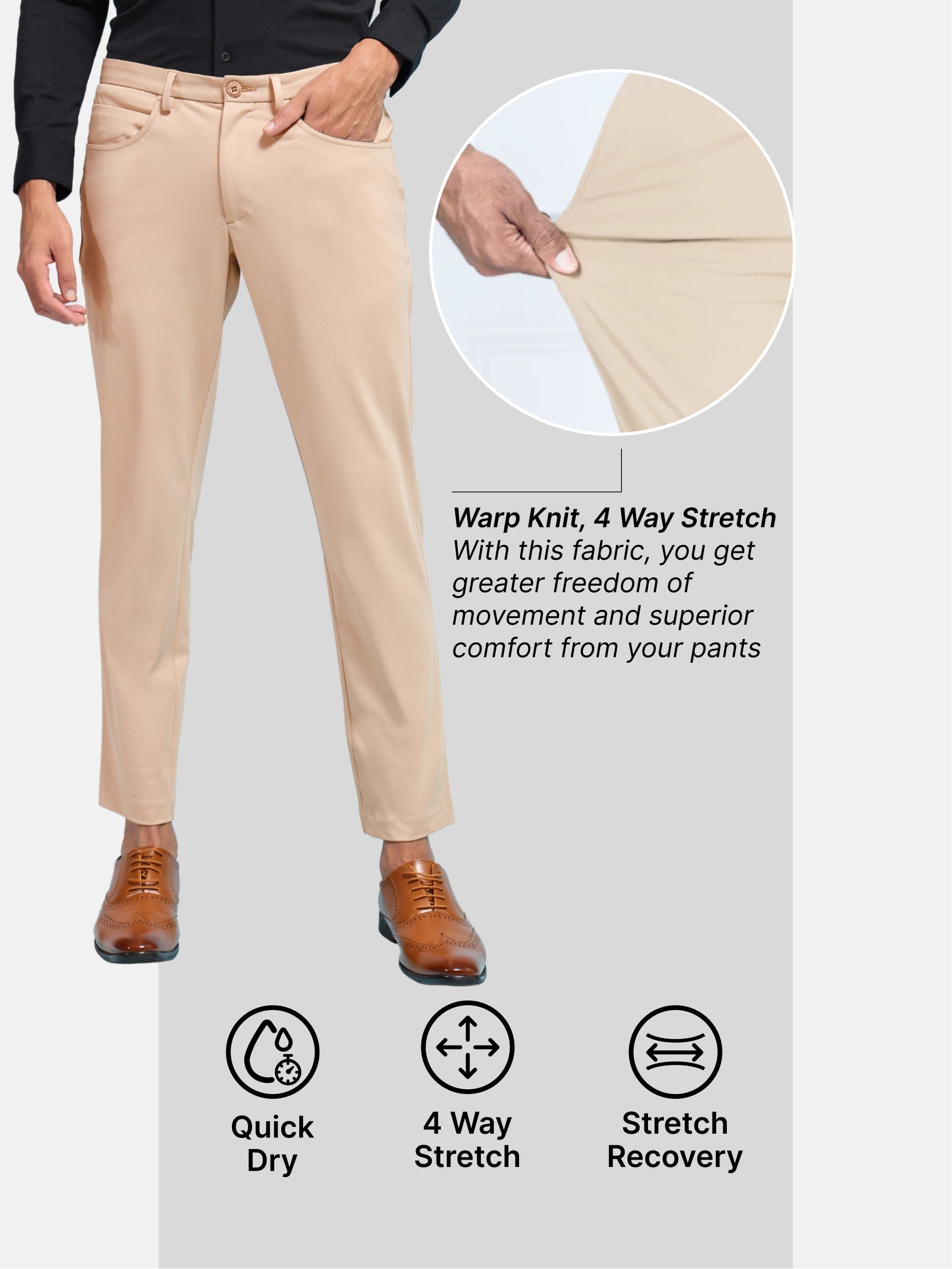 4 Way Stretch Pants with Coin Pocket