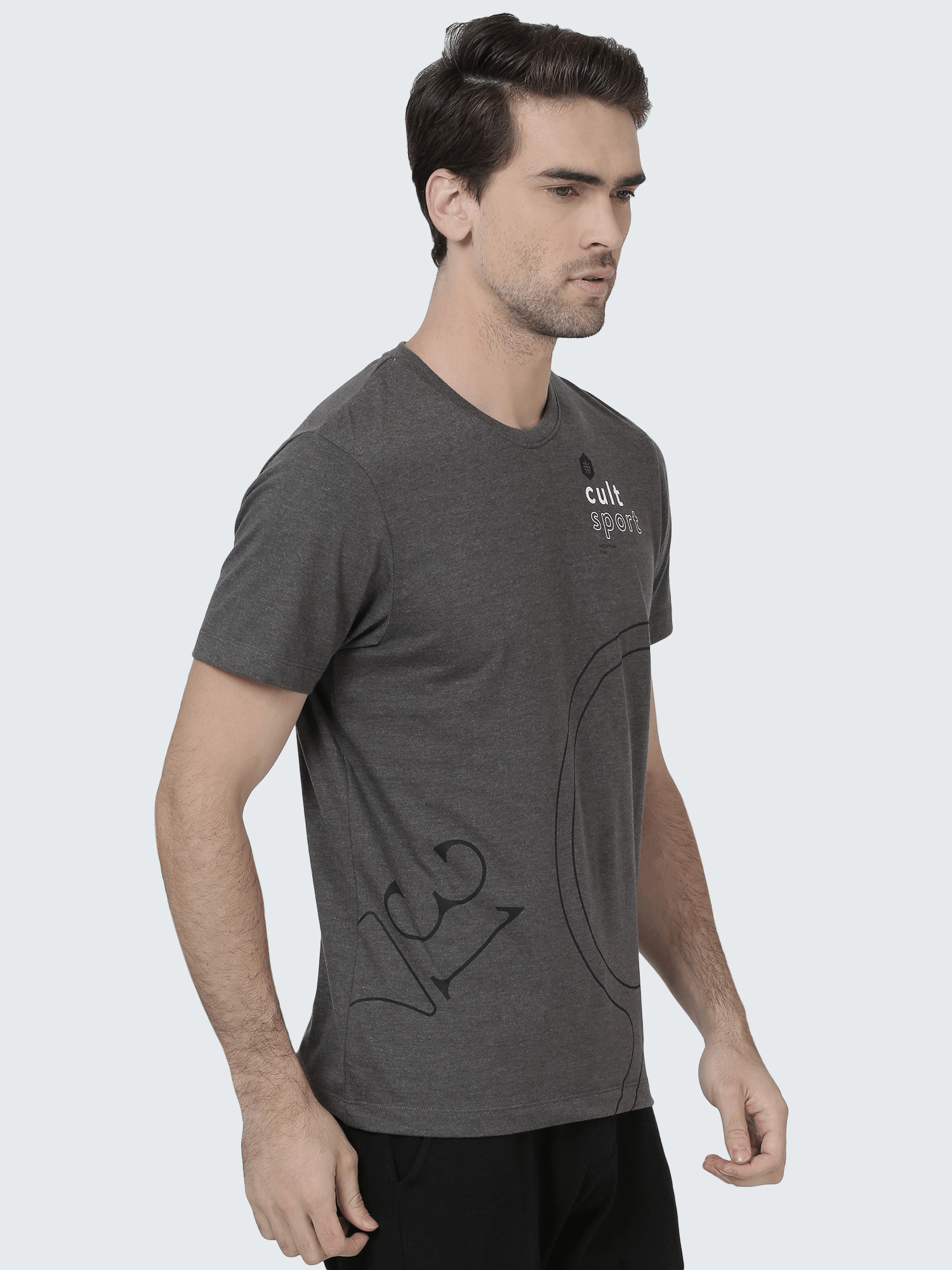 Everydays digit Anthra Cotton Tee