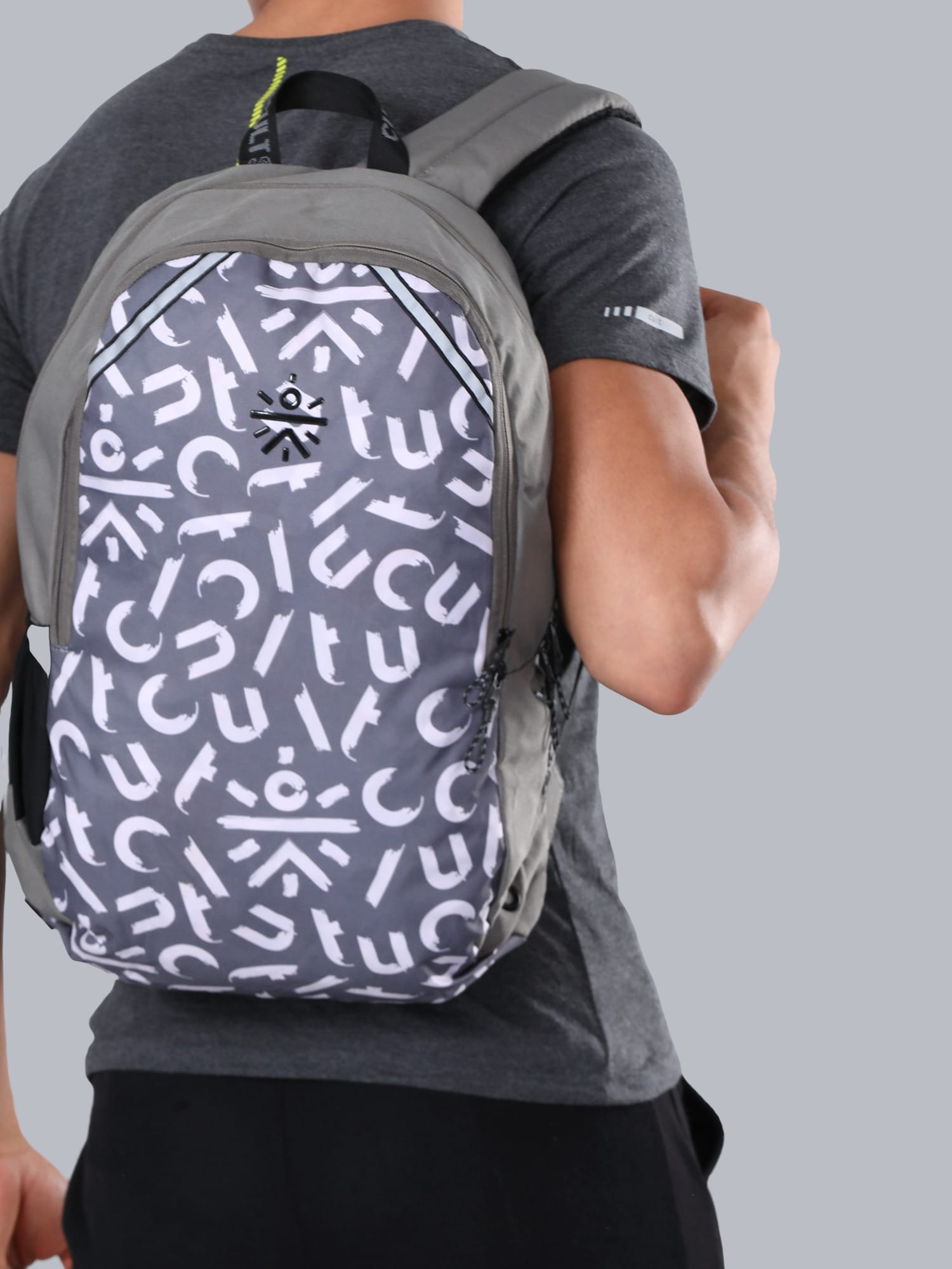 Code Aop Grey Backpack