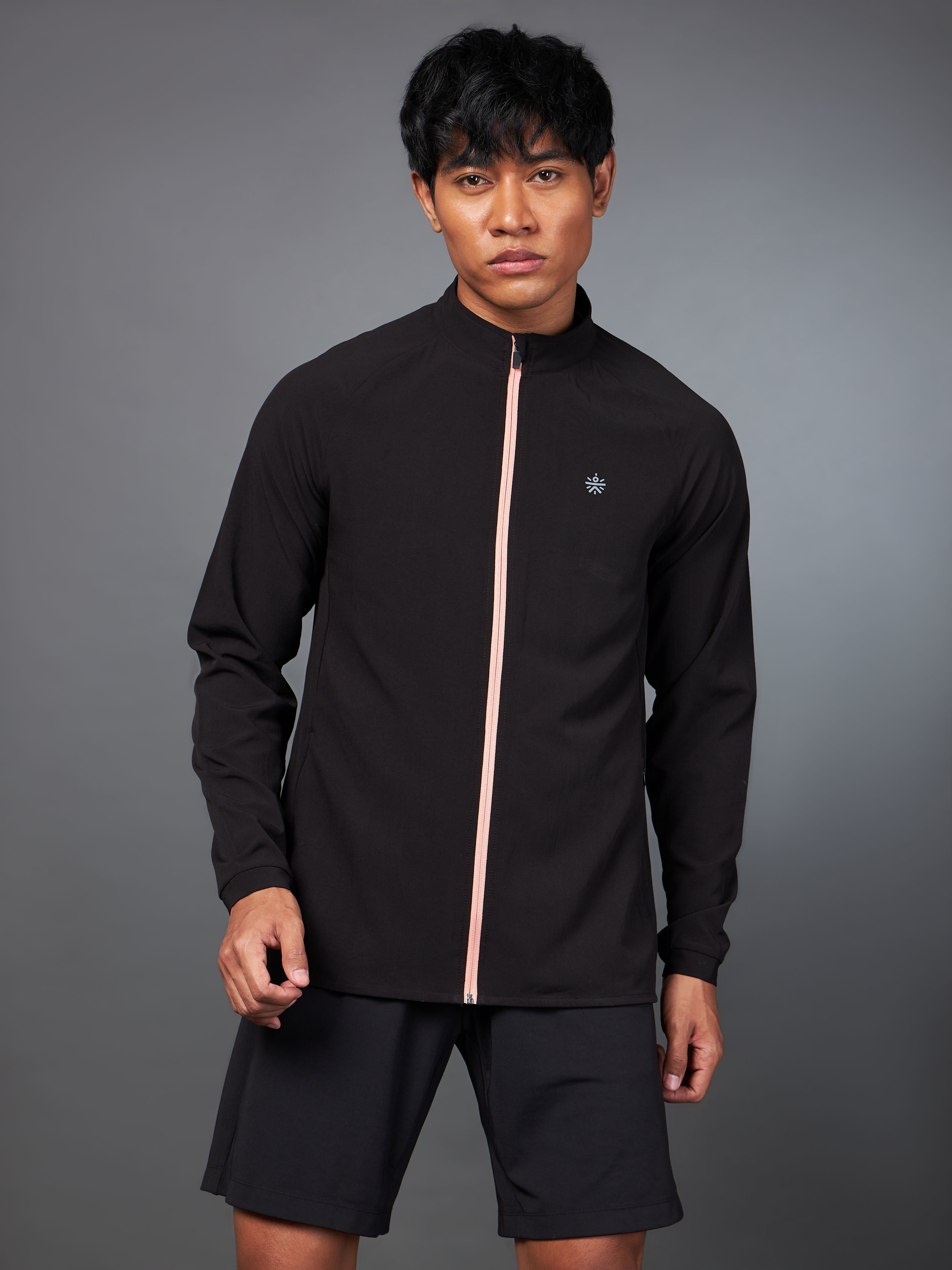 Black Long distance Running Jacket
