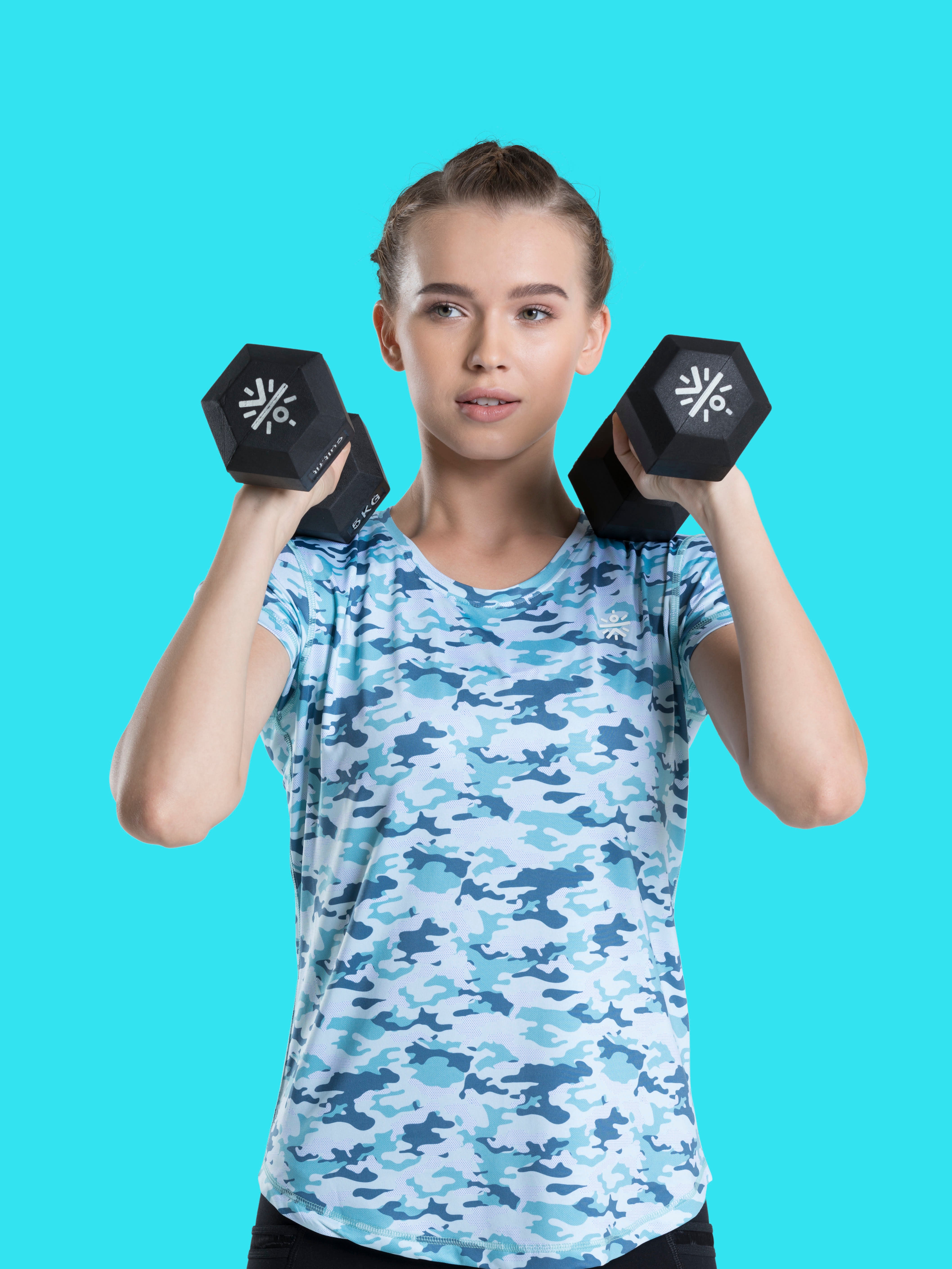 Women's Urban Camo Blue Training Tee