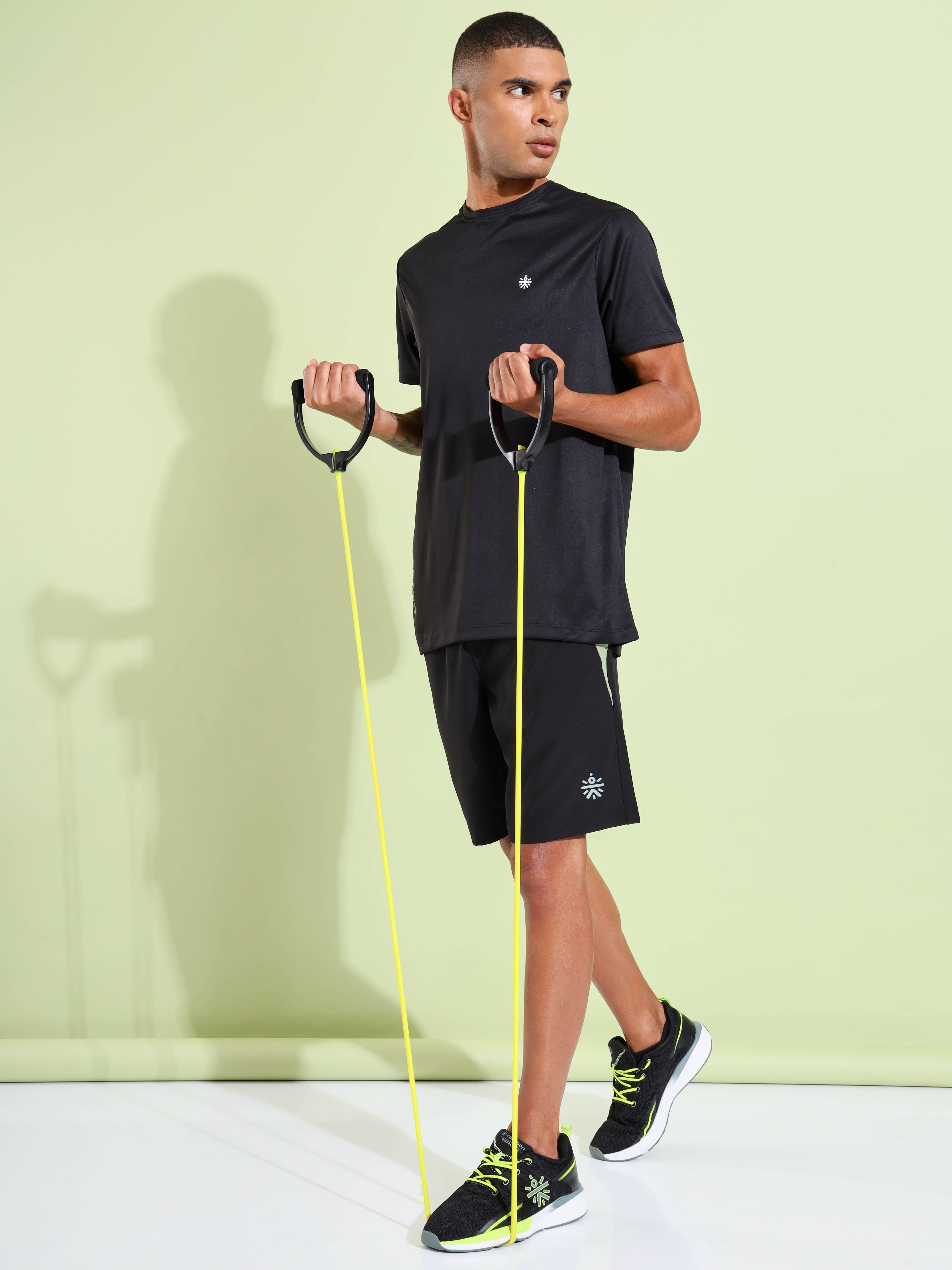 Workout Shorts with Contrast Panels