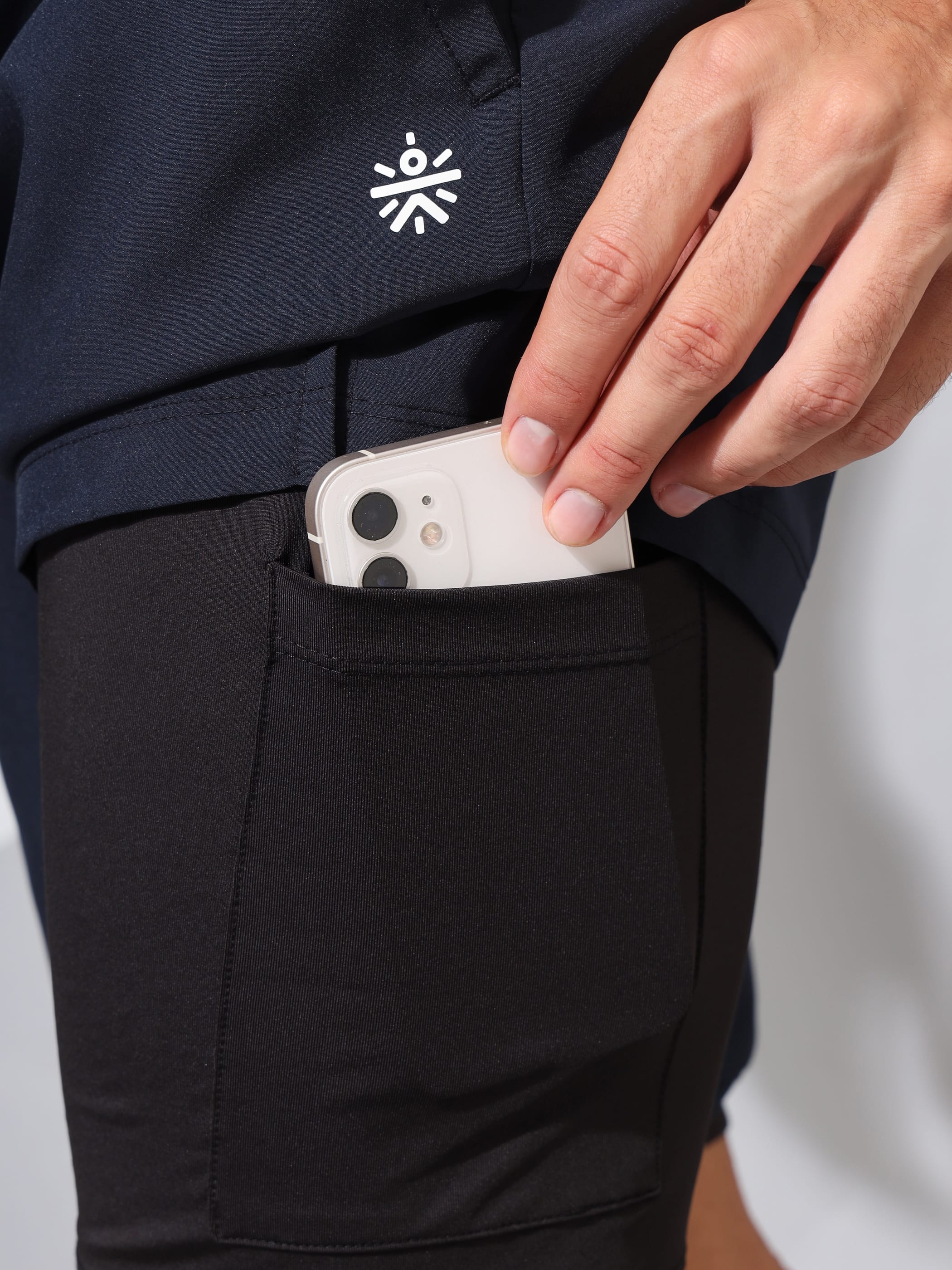 Active Shorts with Inner tights and Graphic Print