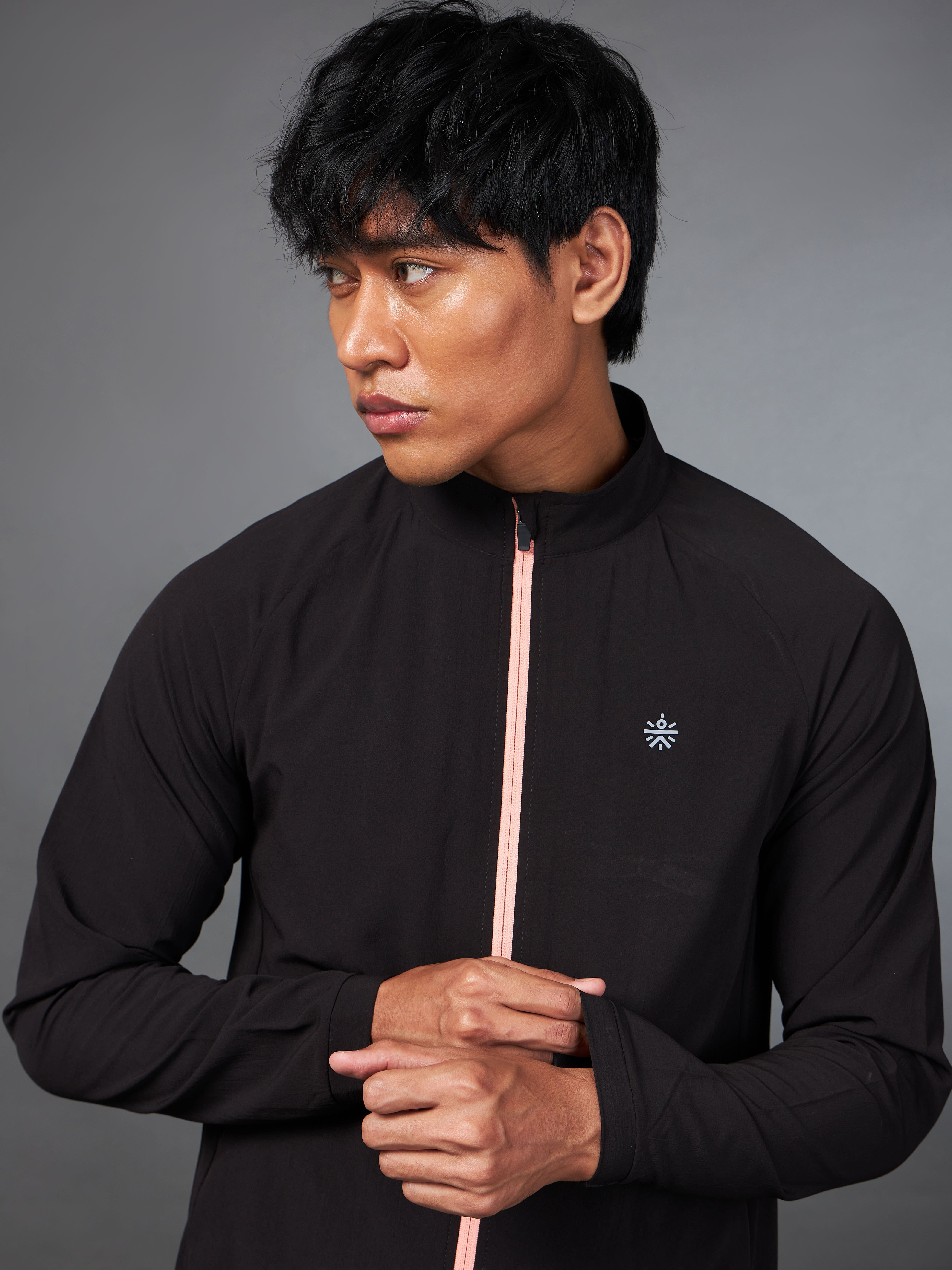 Black Long distance Running Jacket