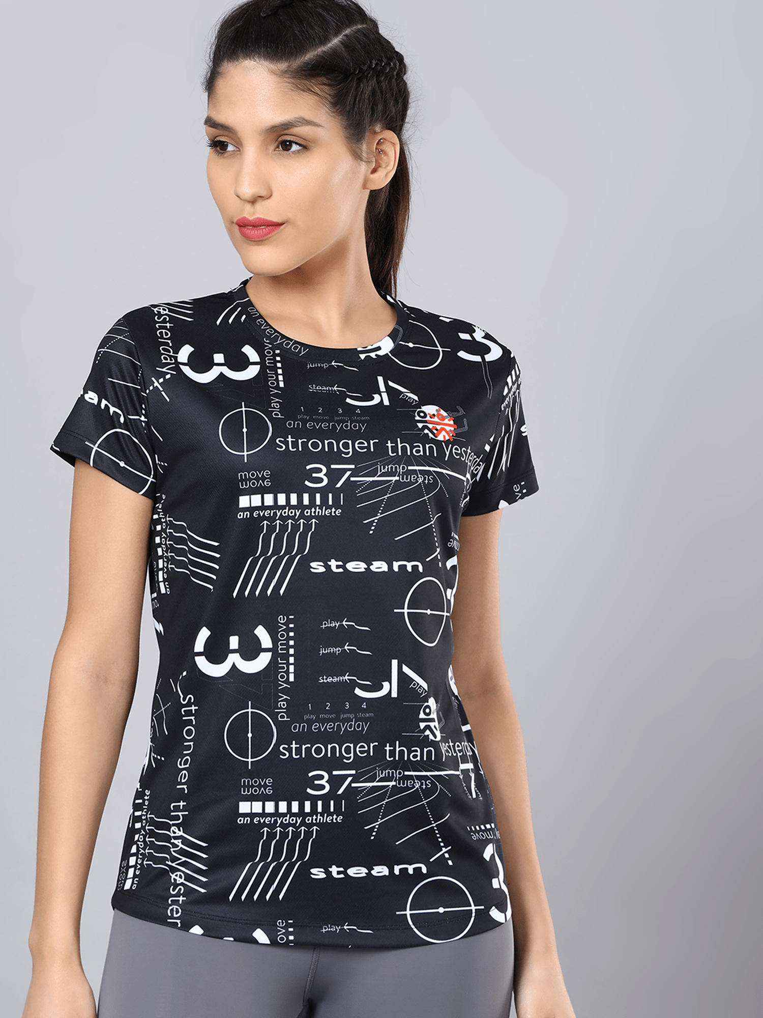 Code Motto Black Workout Tee