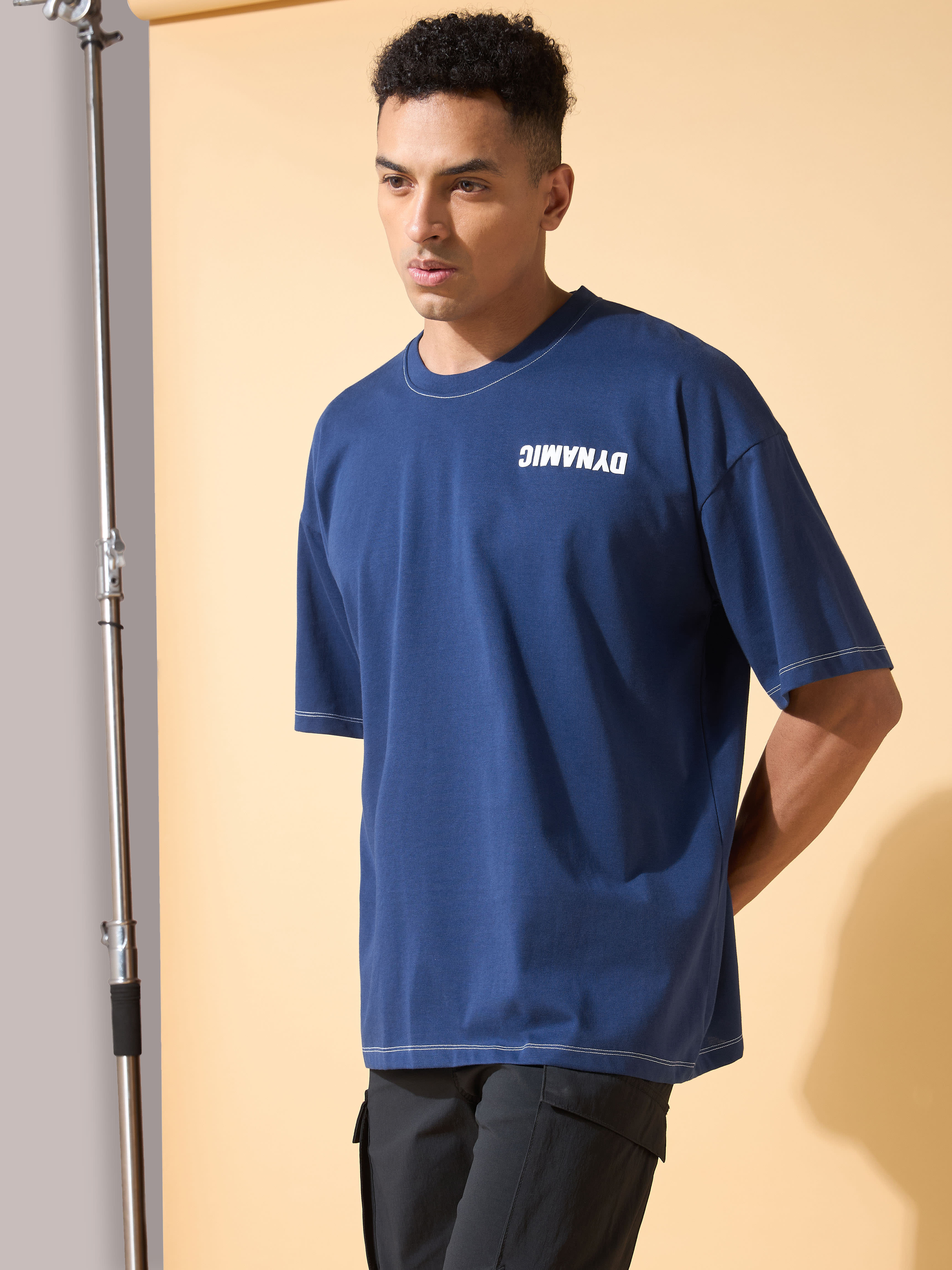 Dynamic Reverse Print Oversized T-shirt