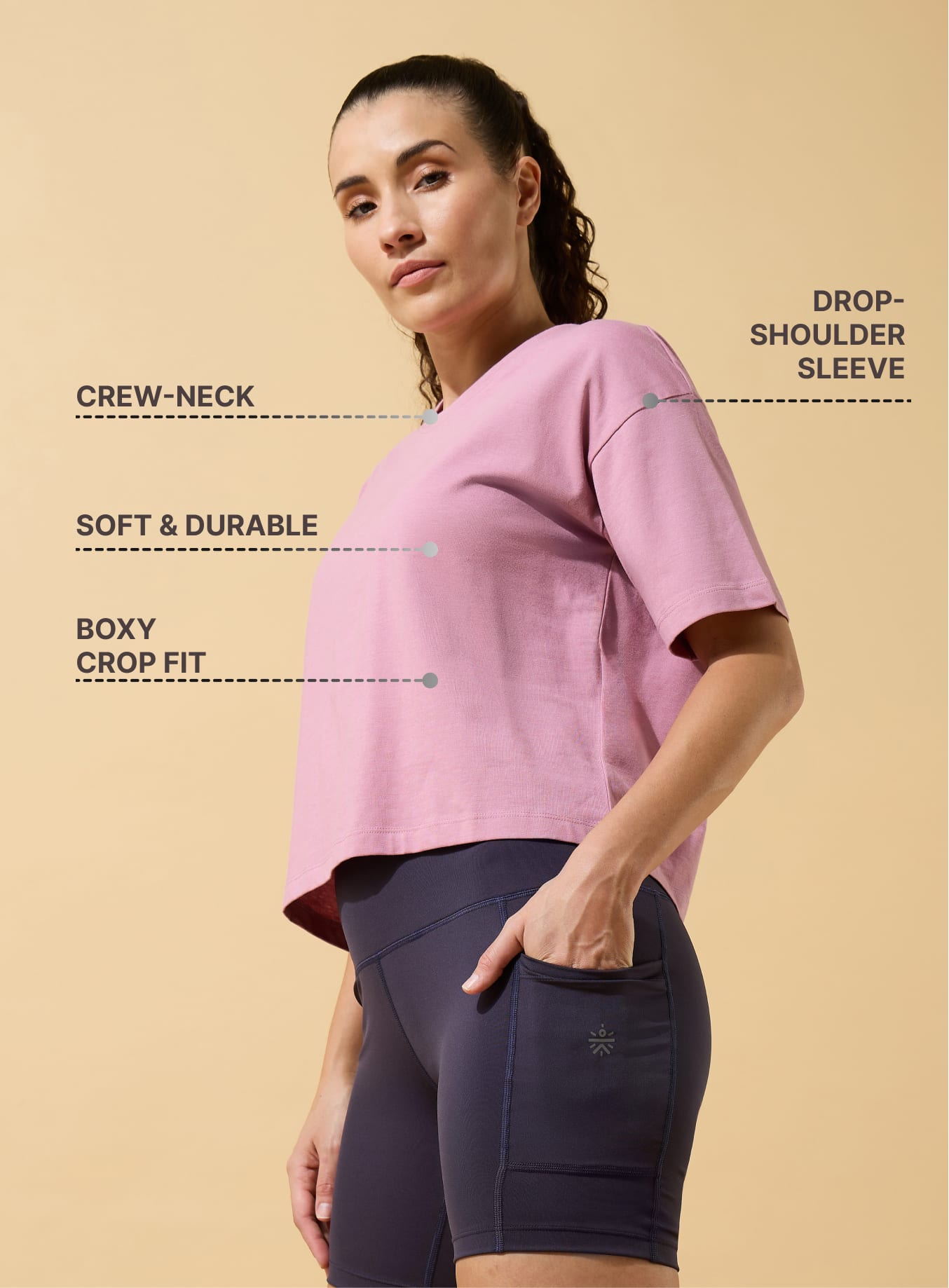 Sporty Chic Boxy Crop T-shirt