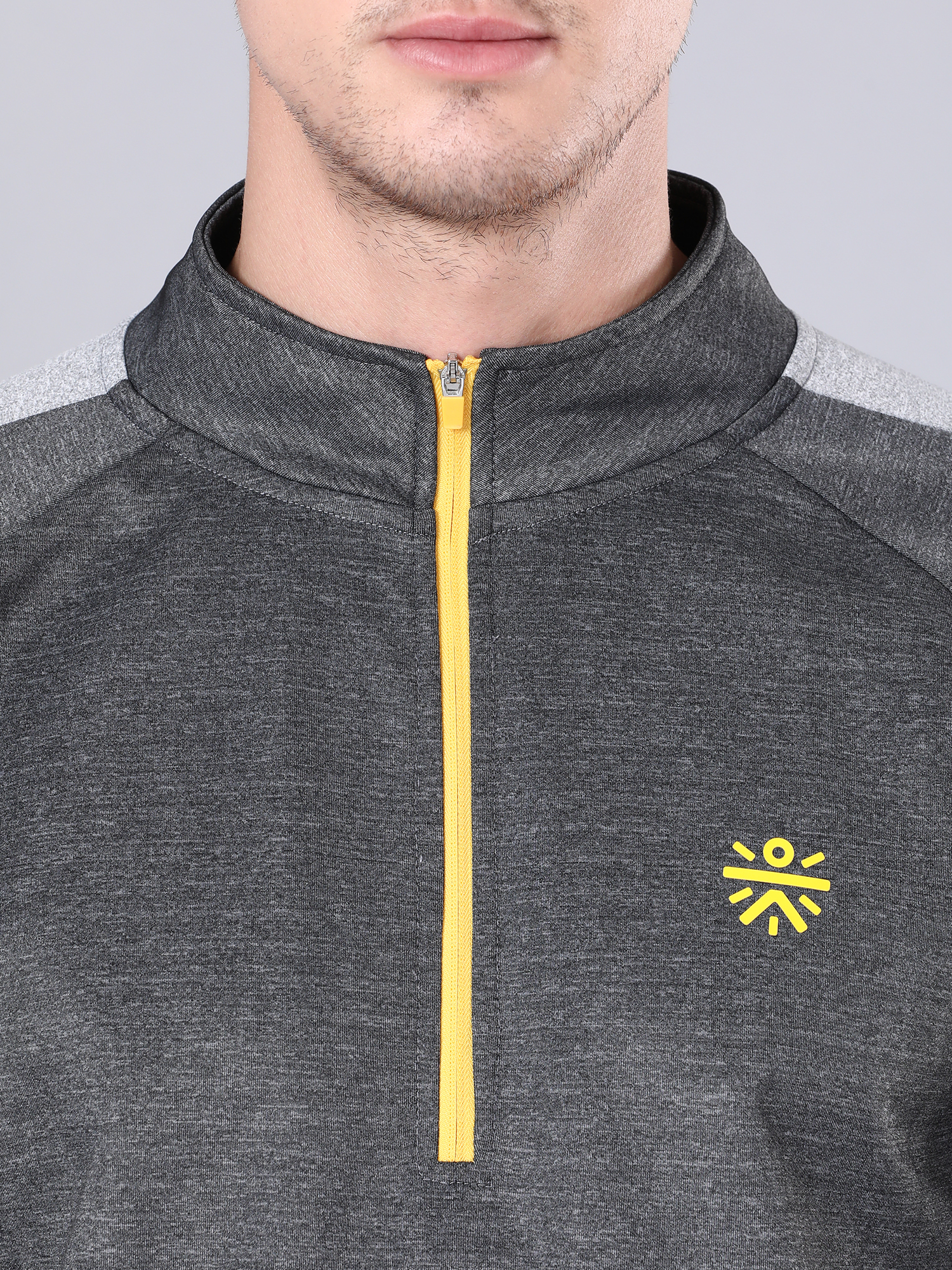 Blaze Grey and Anthra Melange Sweatshirt