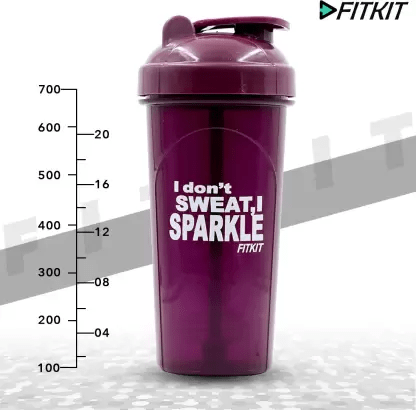 Fitkit FKSB09 Classic 700 ml Shaker (Pack of 1, Purple)
