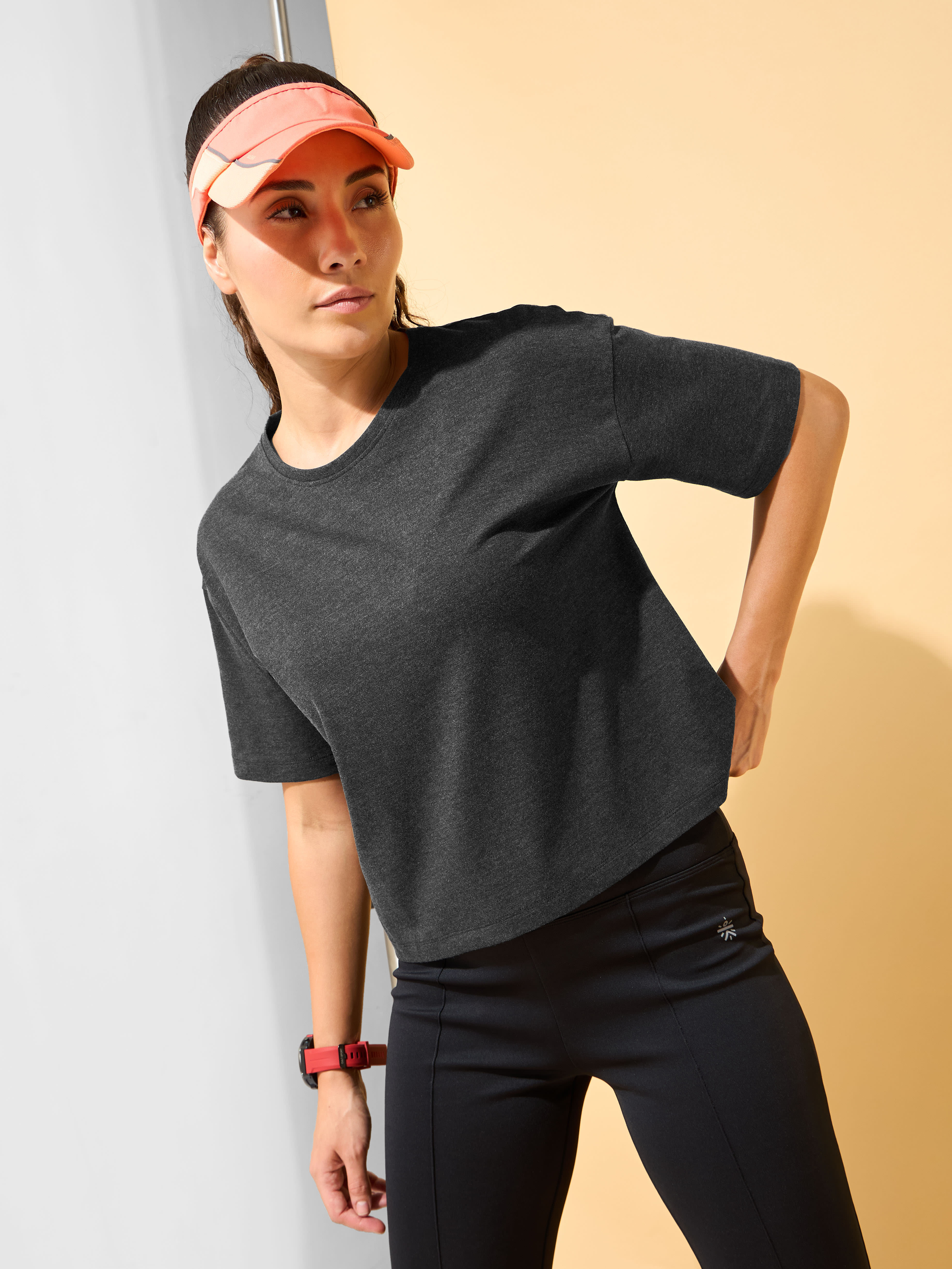 Sporty Chic Boxy Crop T-shirt