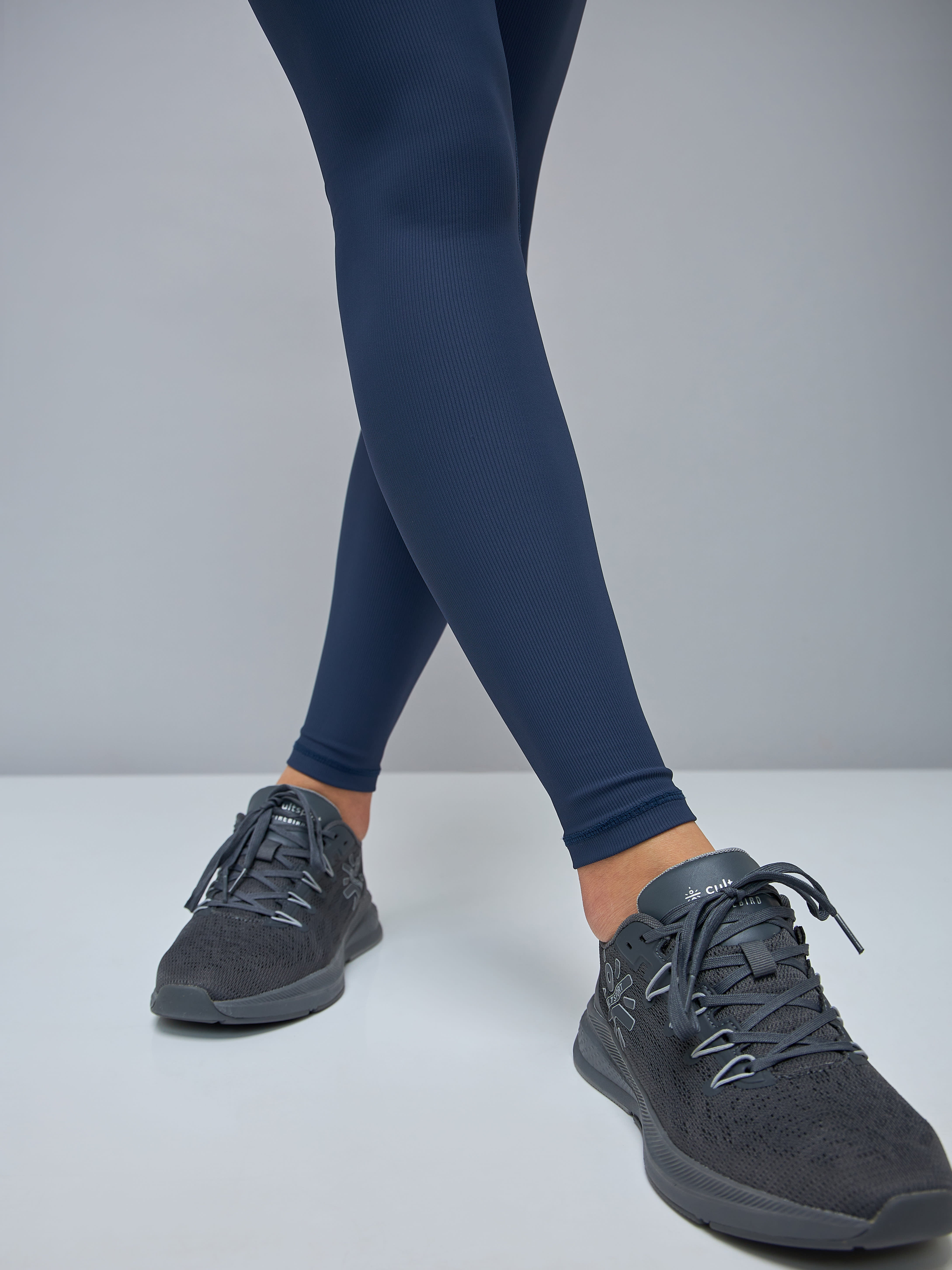 Solid High Waist Tights with Side Pocket