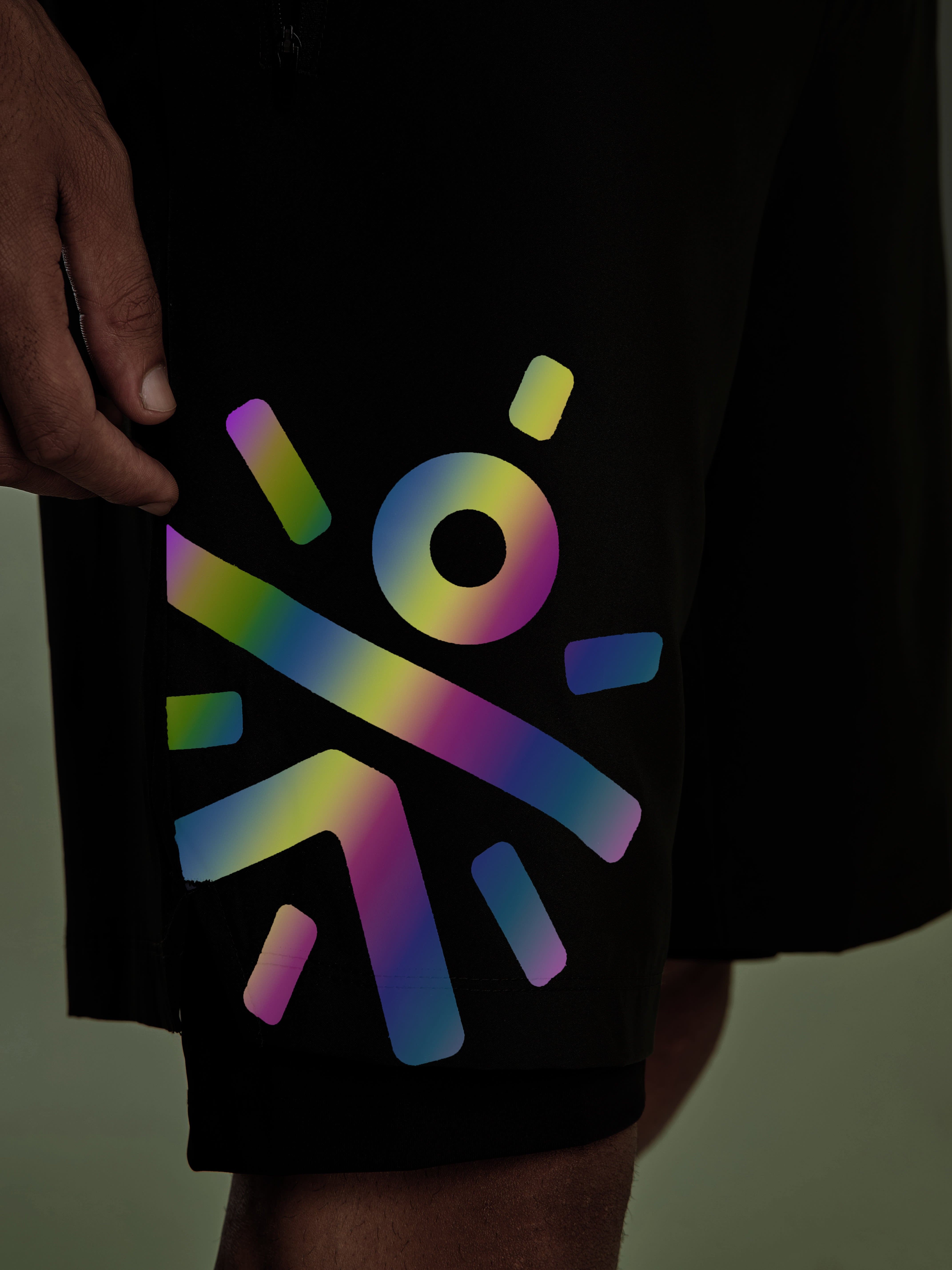 Graphic Running Shorts with Inner Tights