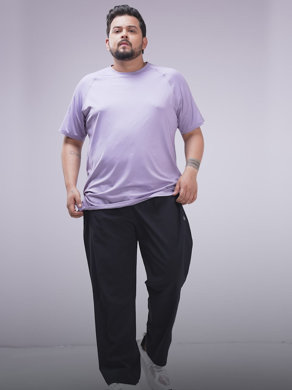 Men's Black Ultimate Running Plus Size Trackpants