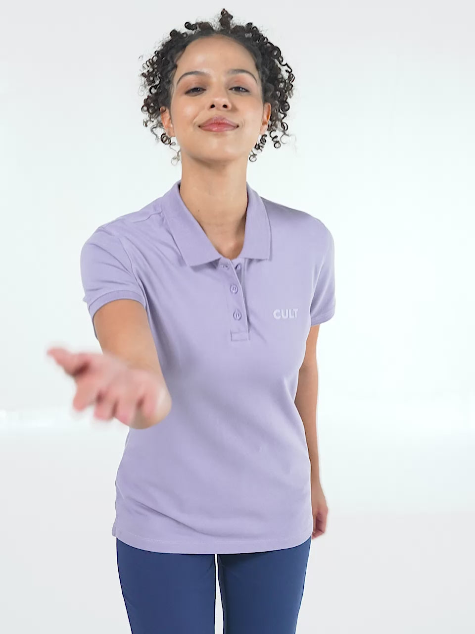Women's Purple Soft Form Classic Polo T-shirt